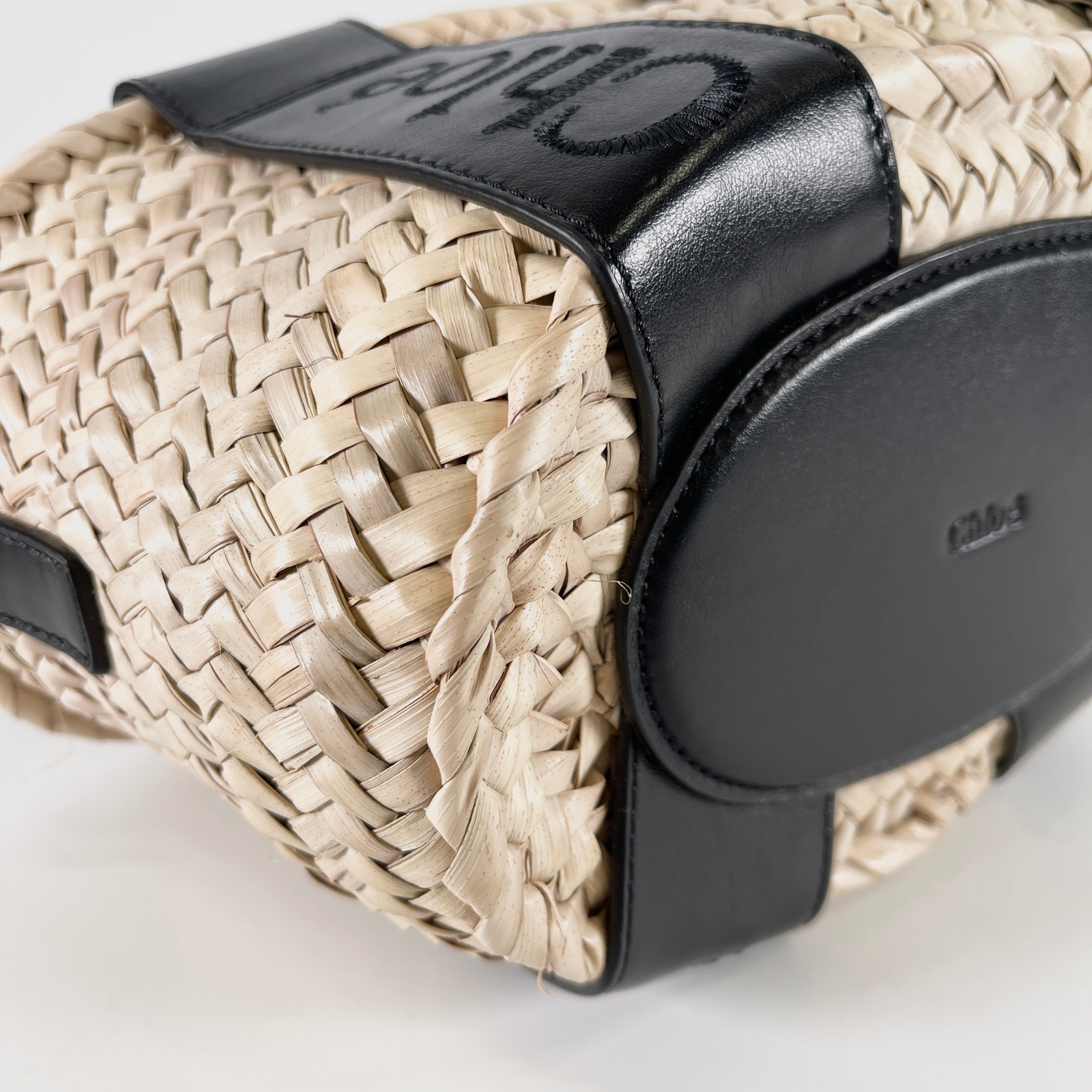 2602 secondhand Chloe basket bag 2WAY straw