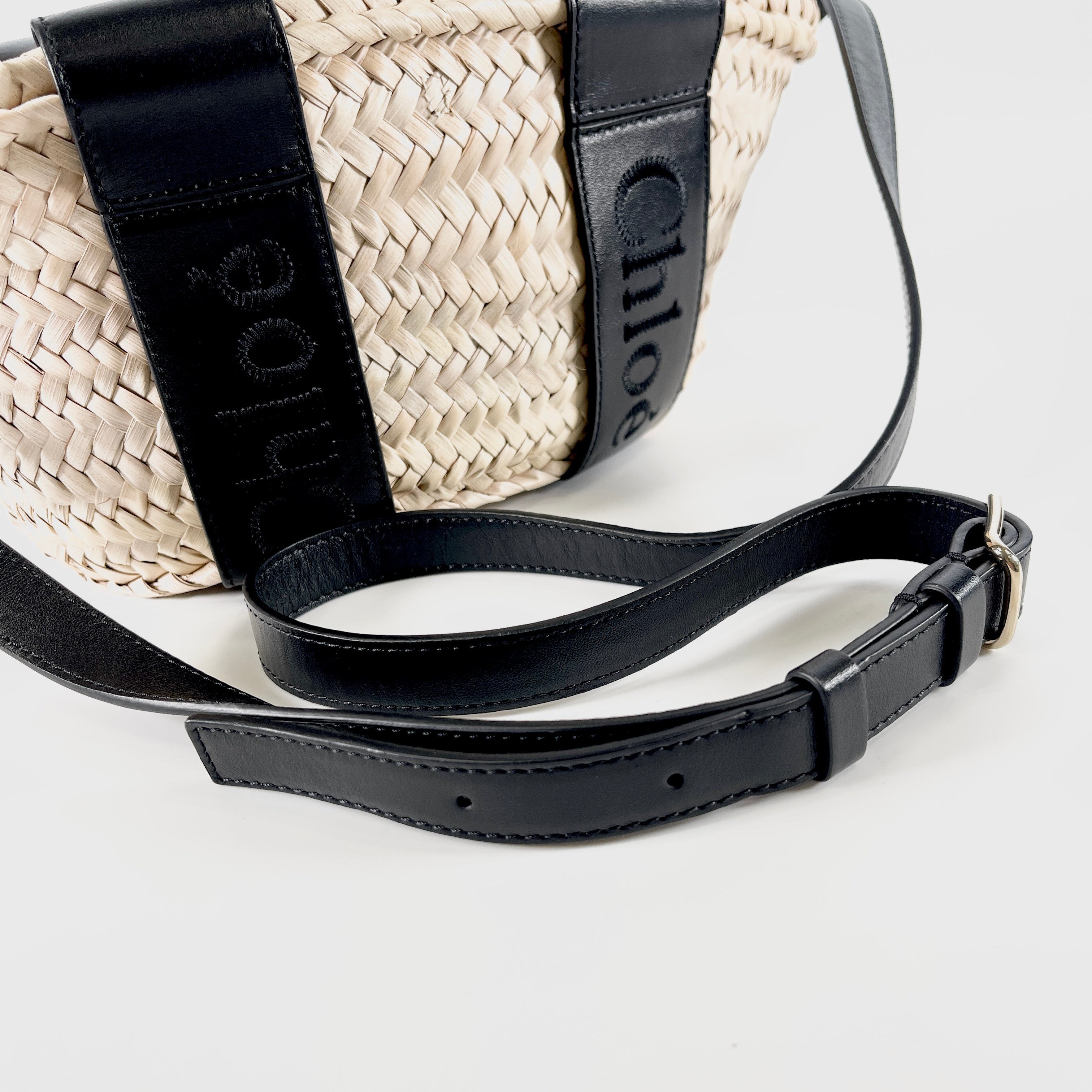 2602 secondhand Chloe basket bag 2WAY straw