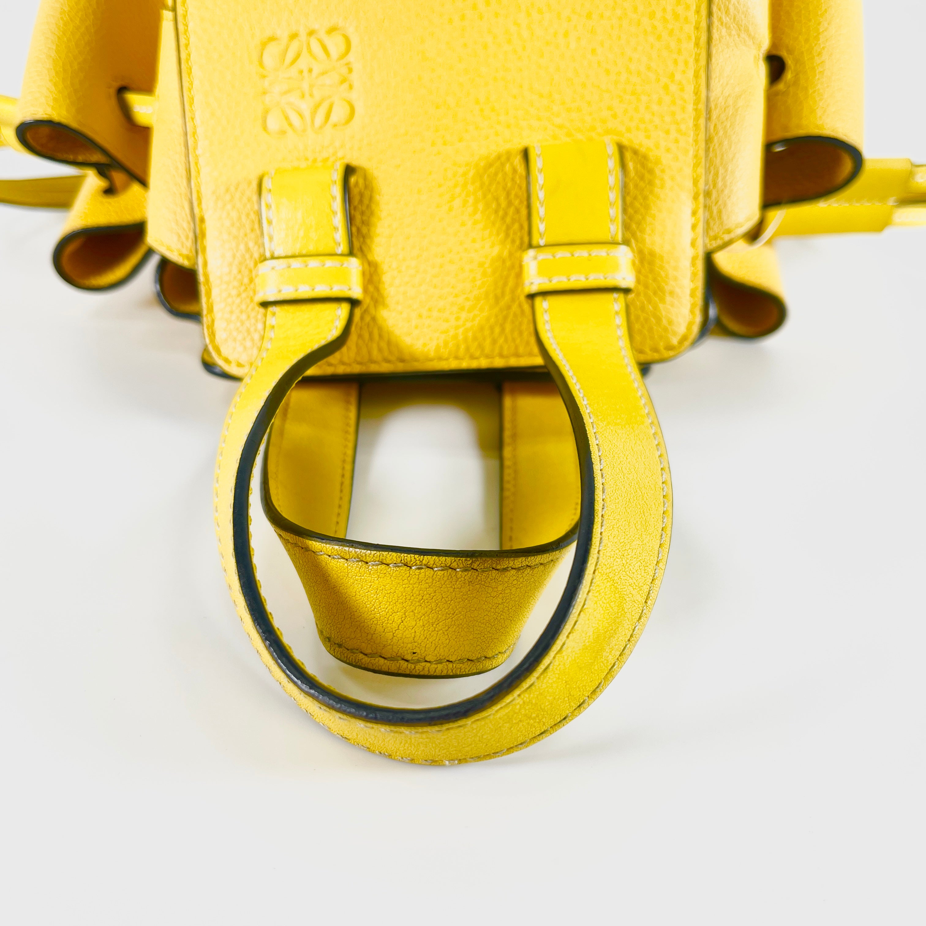 2602 secondhand LOEWE hammock Small leather 2WAY hand bag Yellow