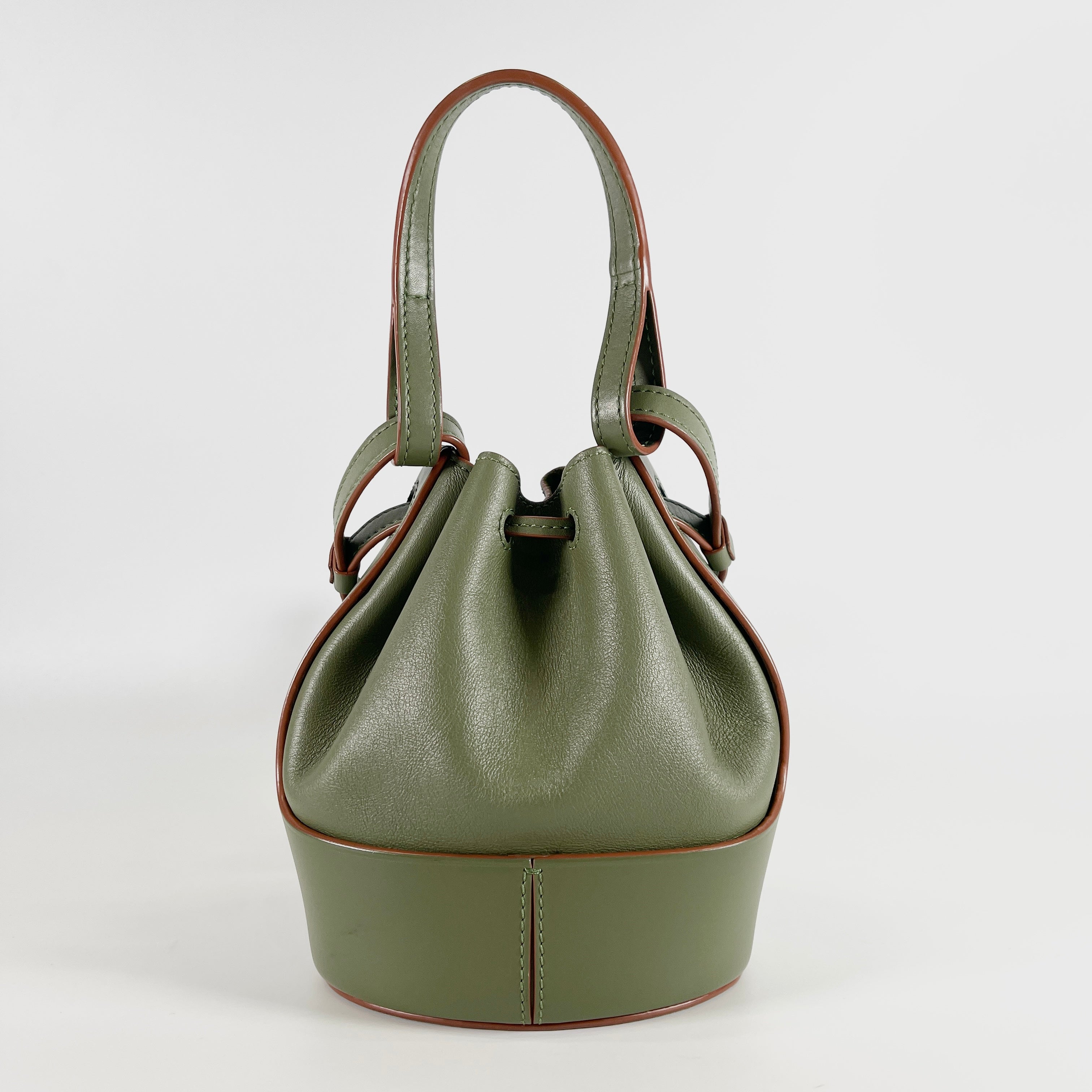 2603 secondhand LOEWE balloon bag leather 2WAY Shoulder bag green