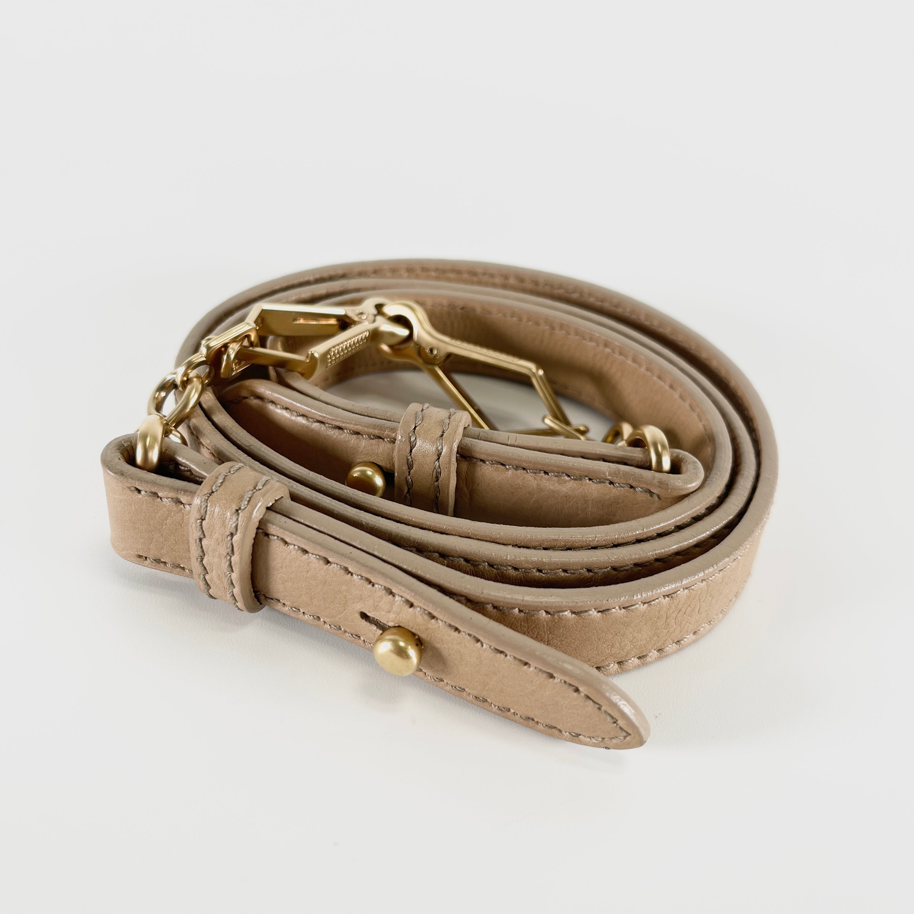 MIUMIU Vitello Lux Gathered Leather 2WAY Shoulder Bag