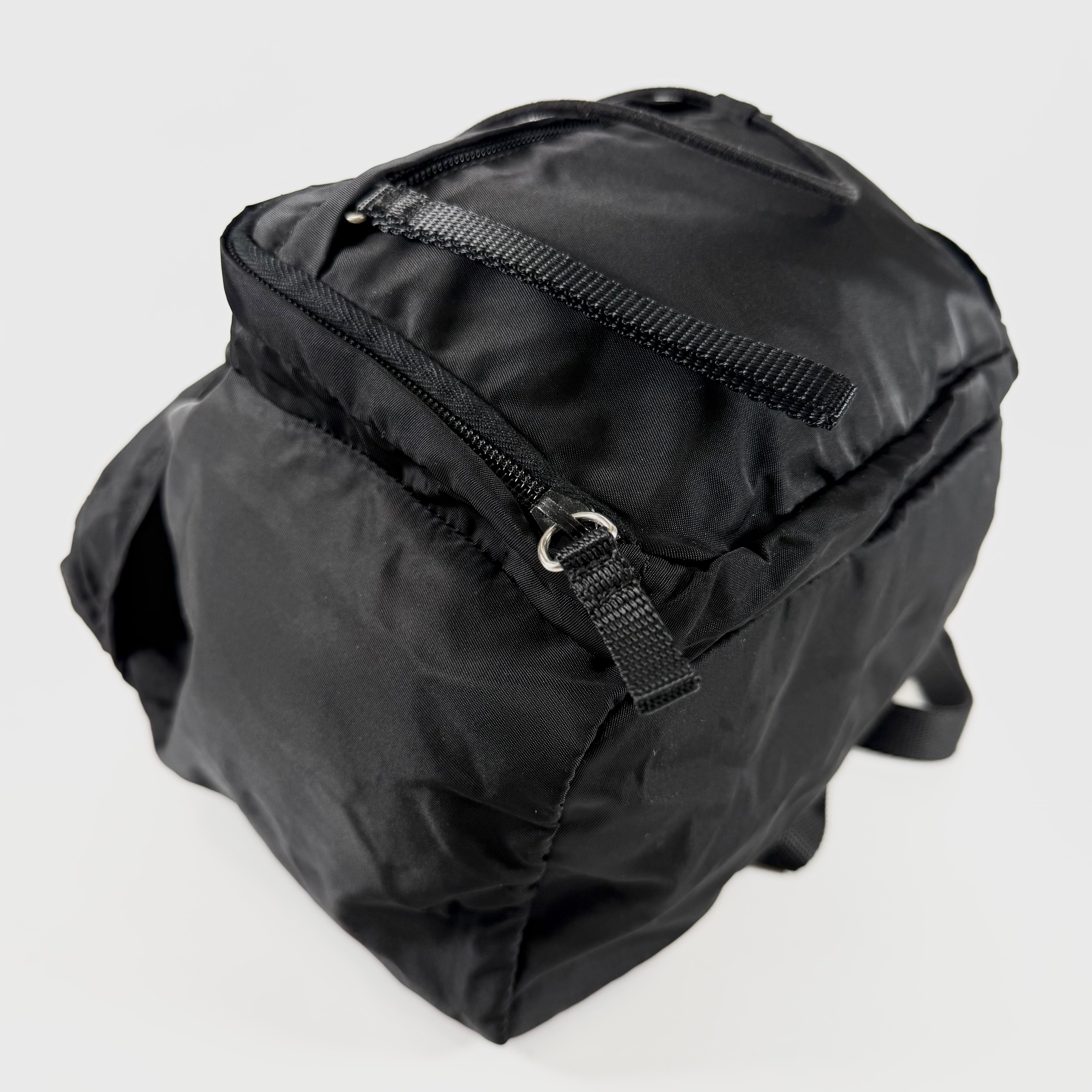 2608 secondhand PRADA backpack nylon black Guarantee B