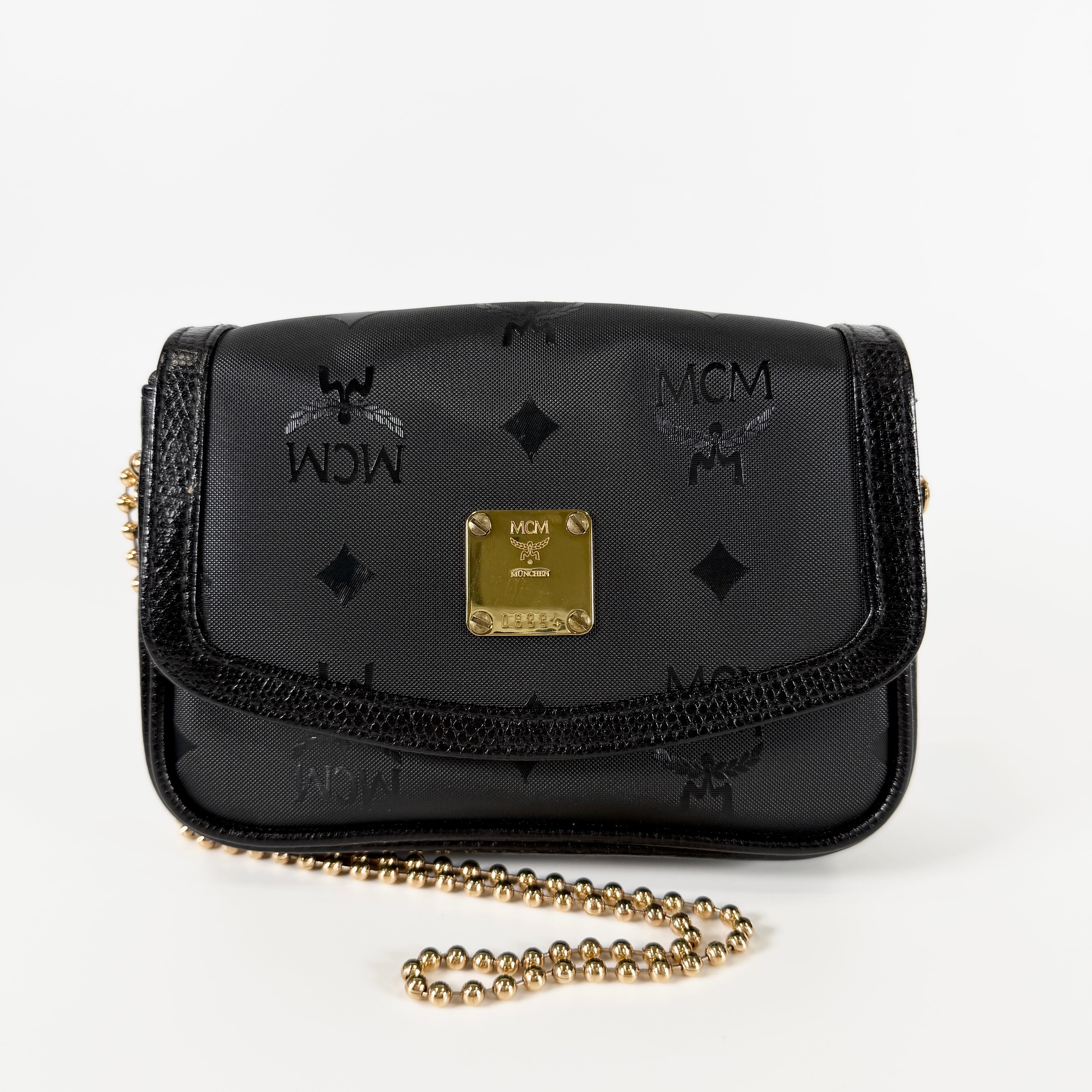 2605 secondhand MCM mini chain ball bag + ×