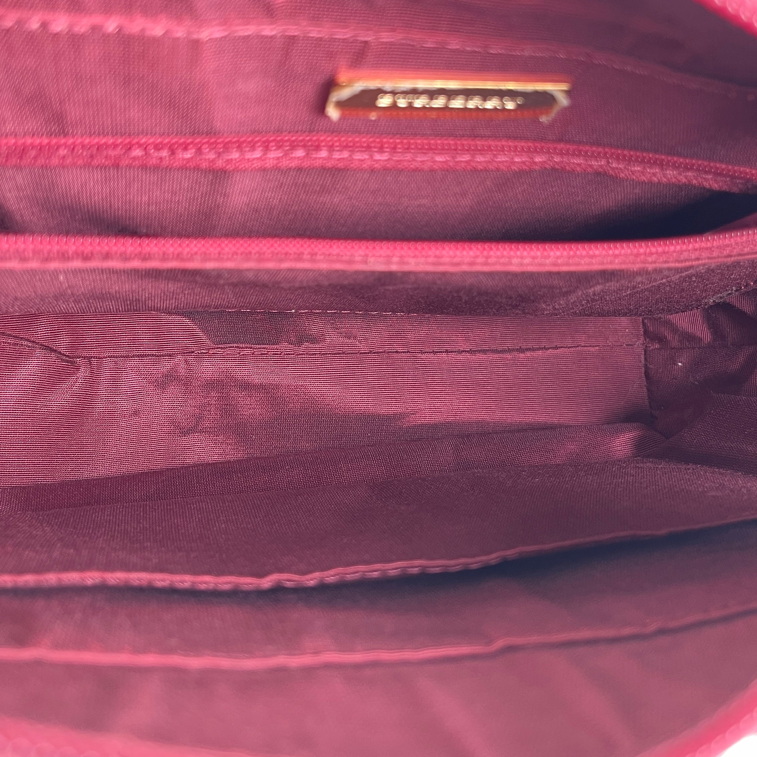 2606 secondhand BURBERRY check hand bag