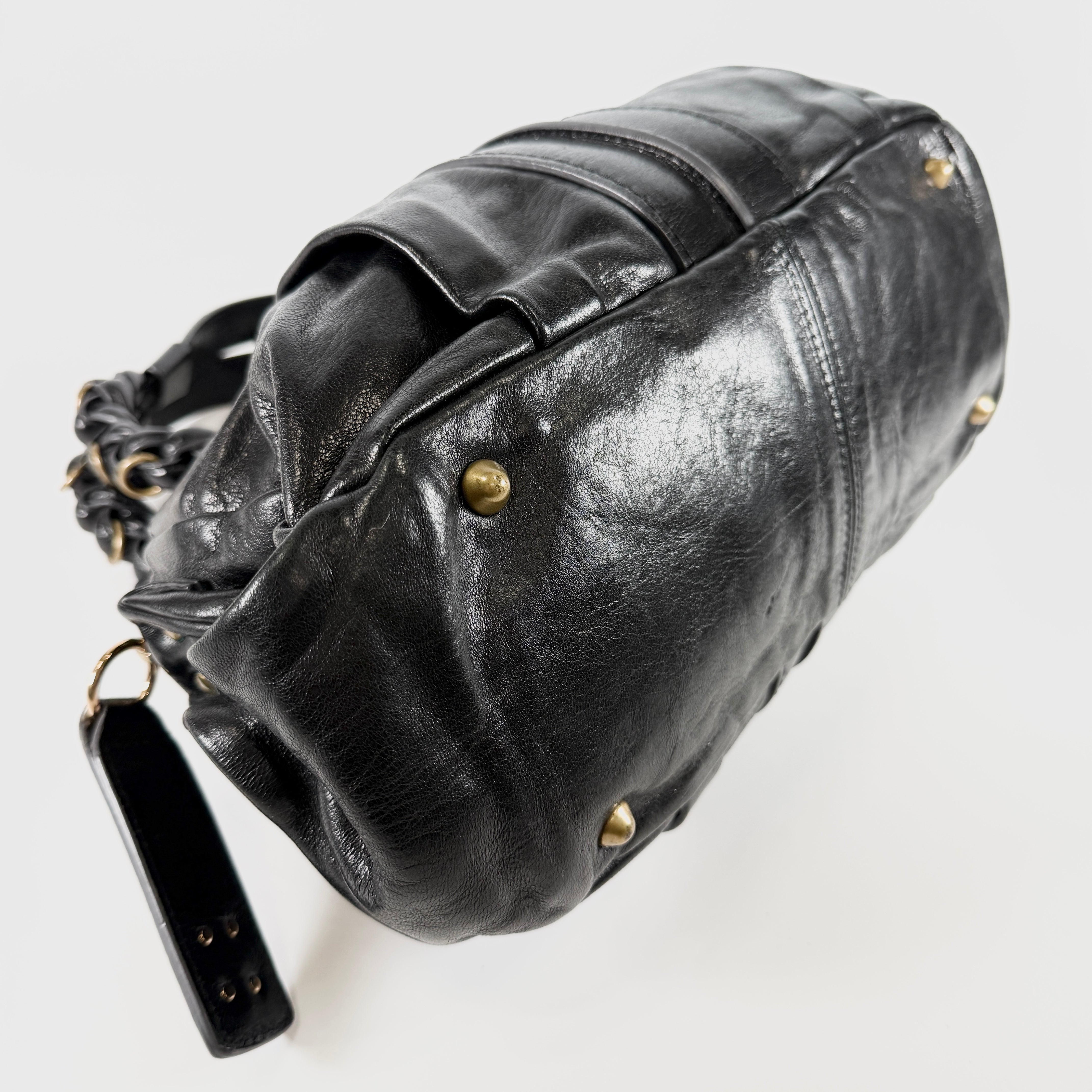 2606 secondhand Chloe Roy leather hand bag black