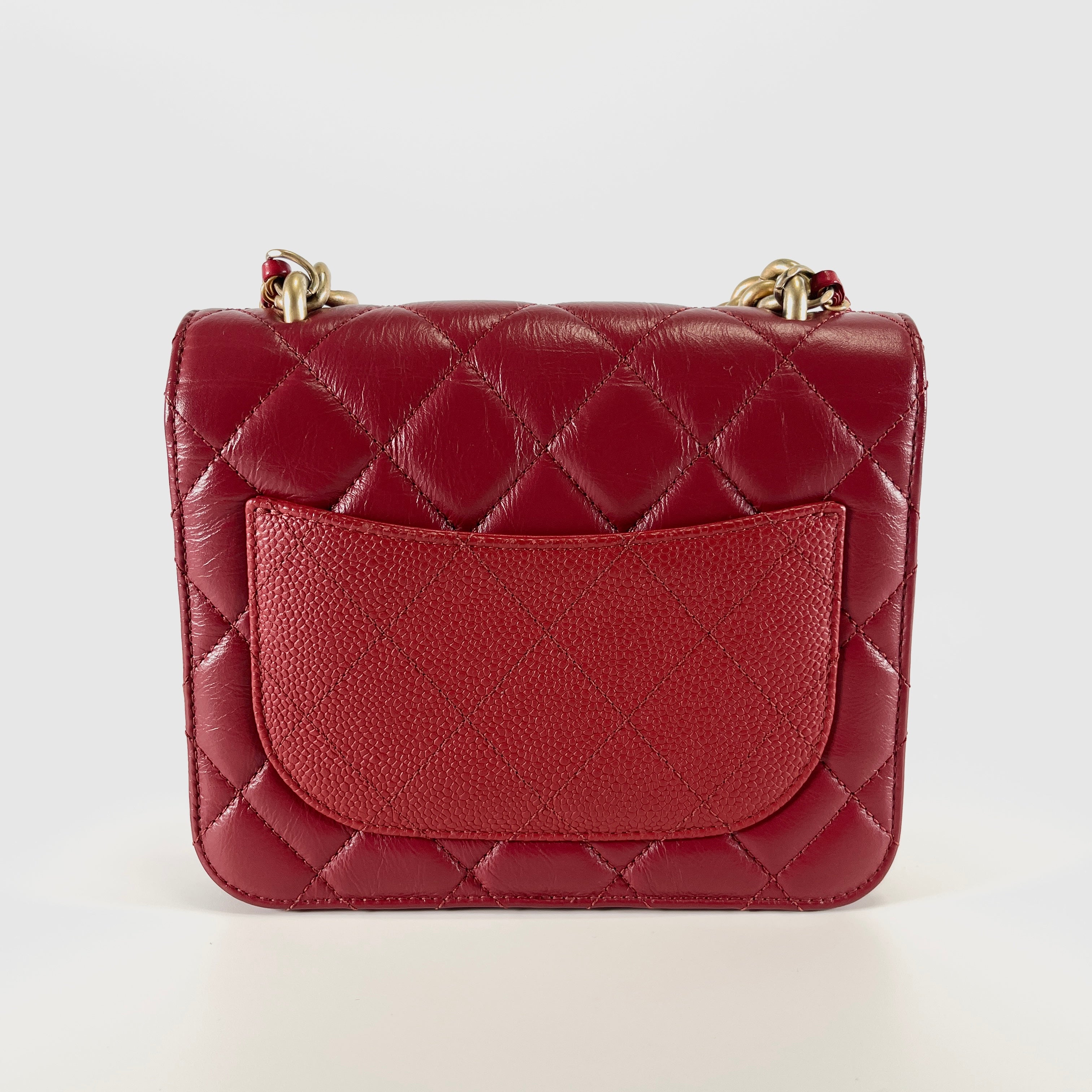 2606 secondhand CHANEL 2WAY Red
