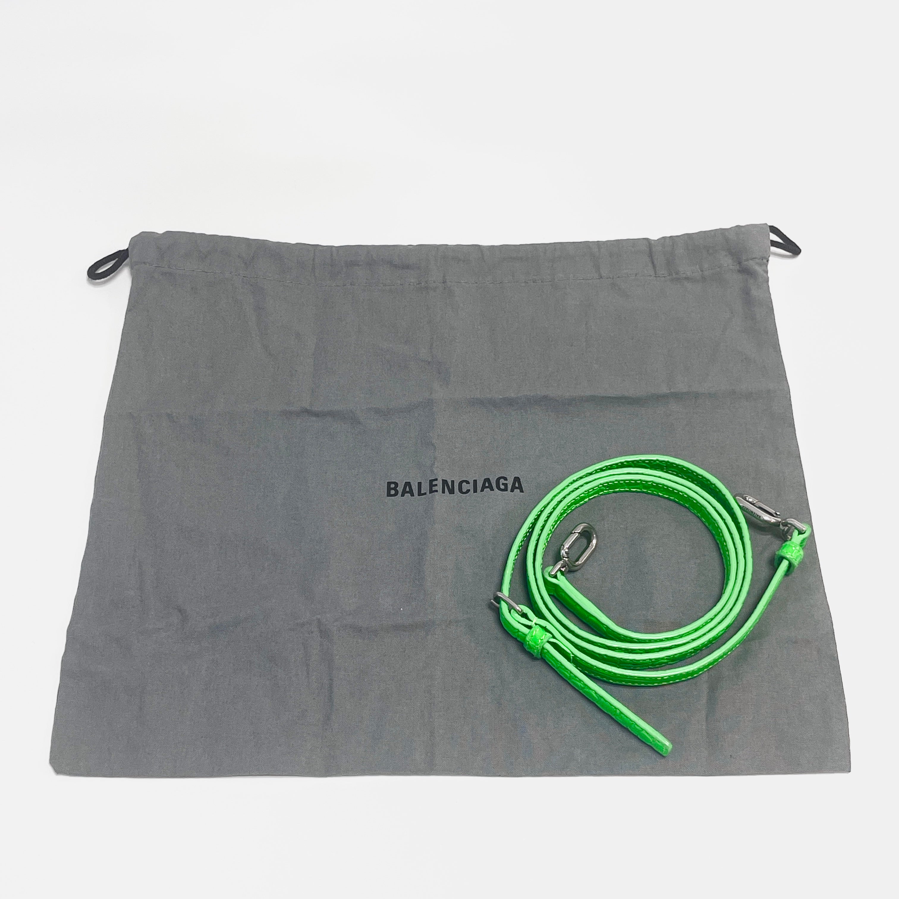 2604 secondhand BALENCIAGA Hourglass XS 2way Shoulder bag green