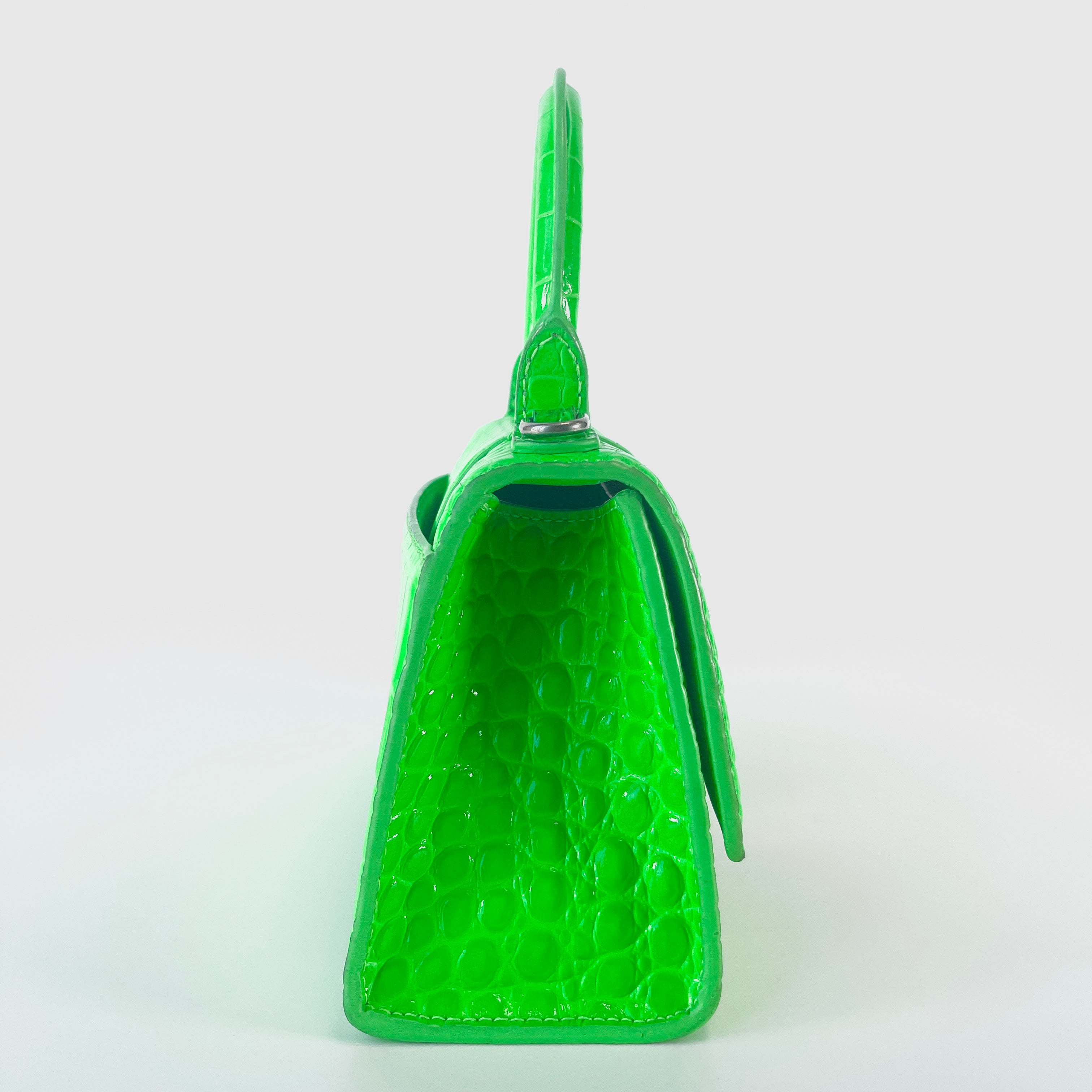 2604 secondhand BALENCIAGA Hourglass XS 2way Shoulder bag green
