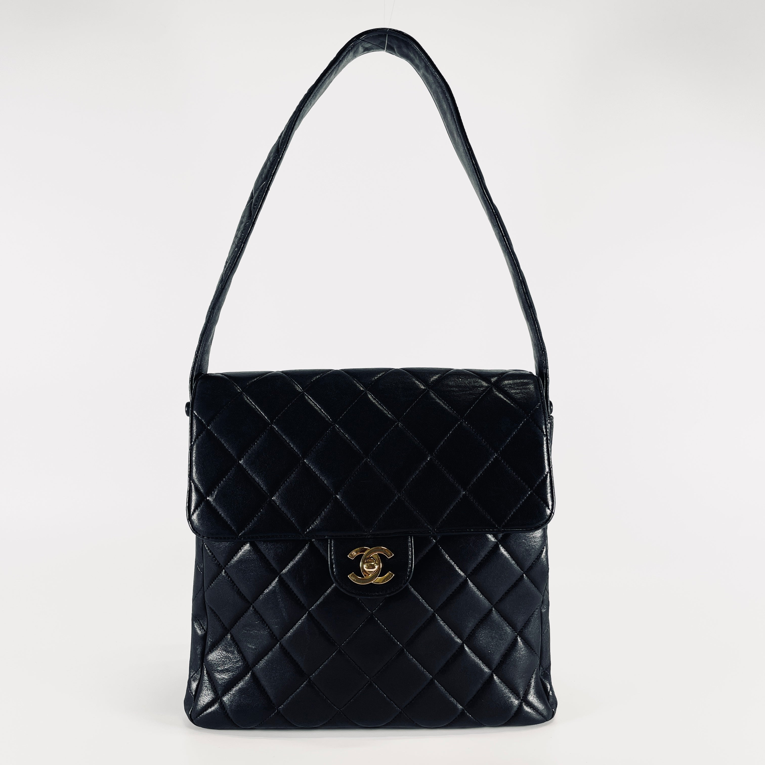 CHANEL Vintage Quilted Lambskin Single Flap Bag