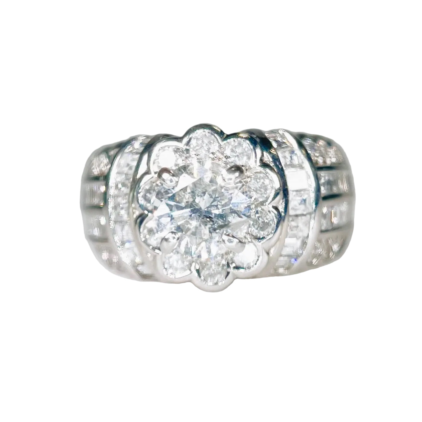 2602 secondhand ring PT900 Diamond ct:1.06 ct:D1.32 g:10.3