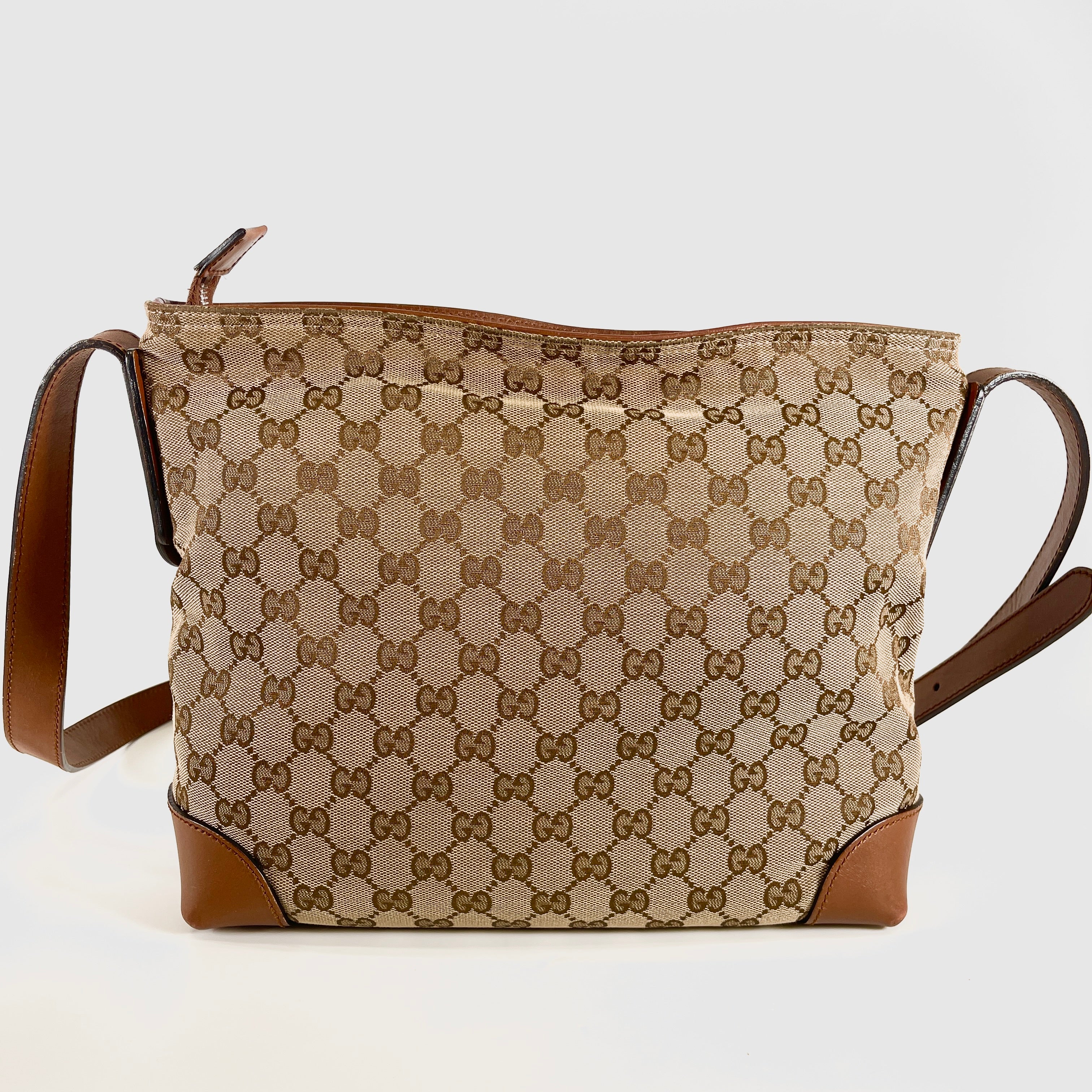GUCCI GG Canvas Web Sherry Line Crossbody Bag 337598