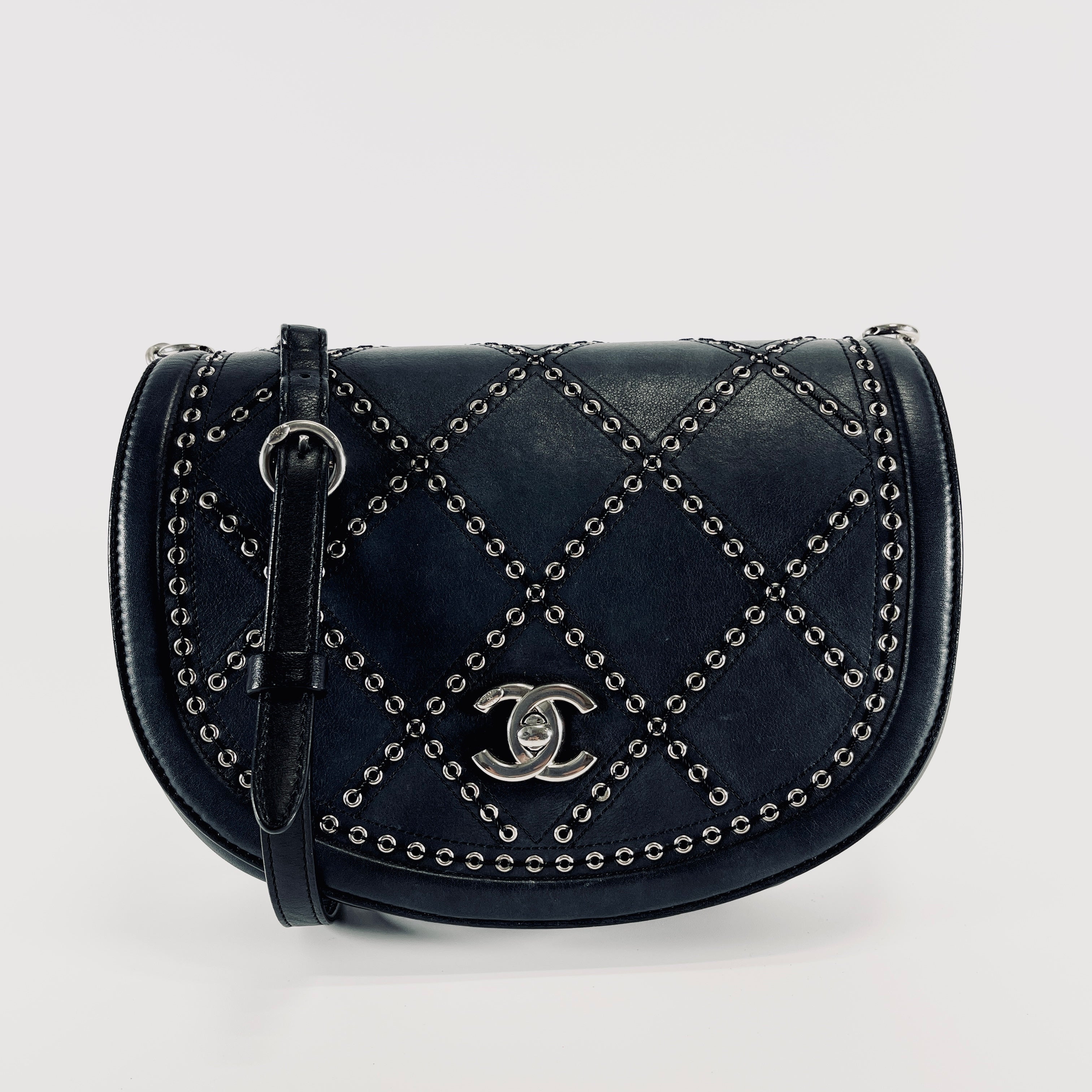 CHANEL Coco Eyelets Flap Bag