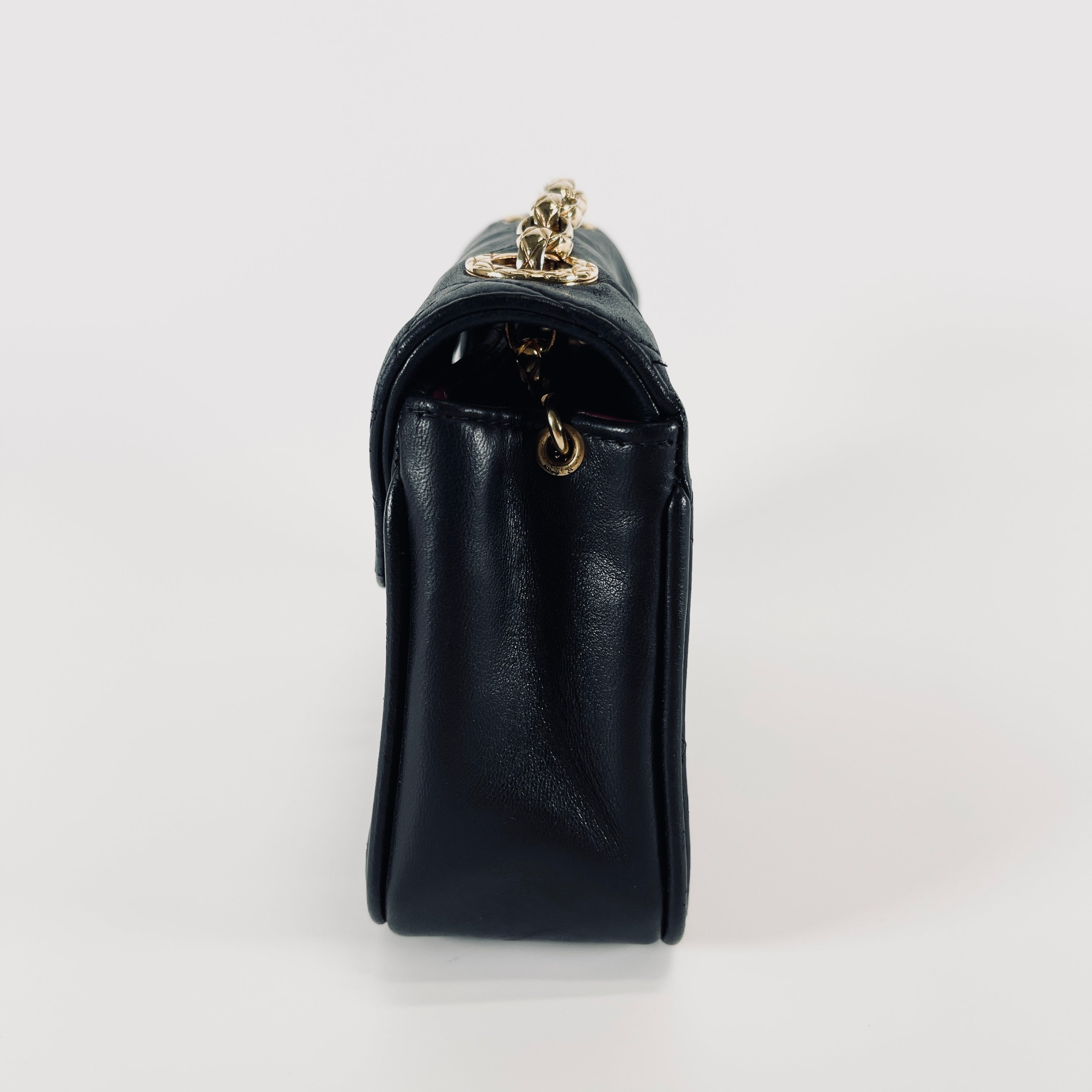 CHANEL Vintage Lambskin Matelasse Rope Chain Shoulder Bag