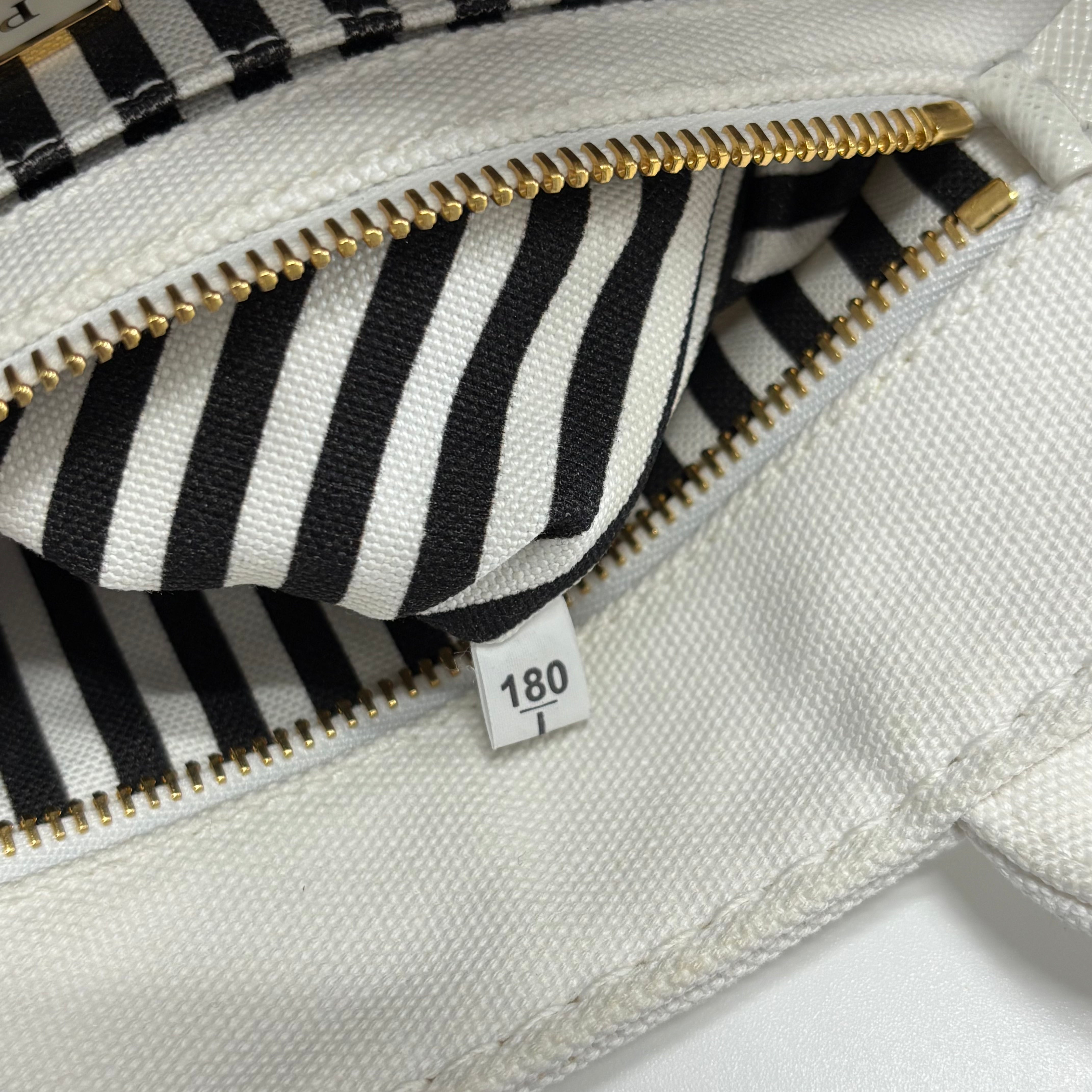 PRADA Canapa Medium Tote Bag Ivory