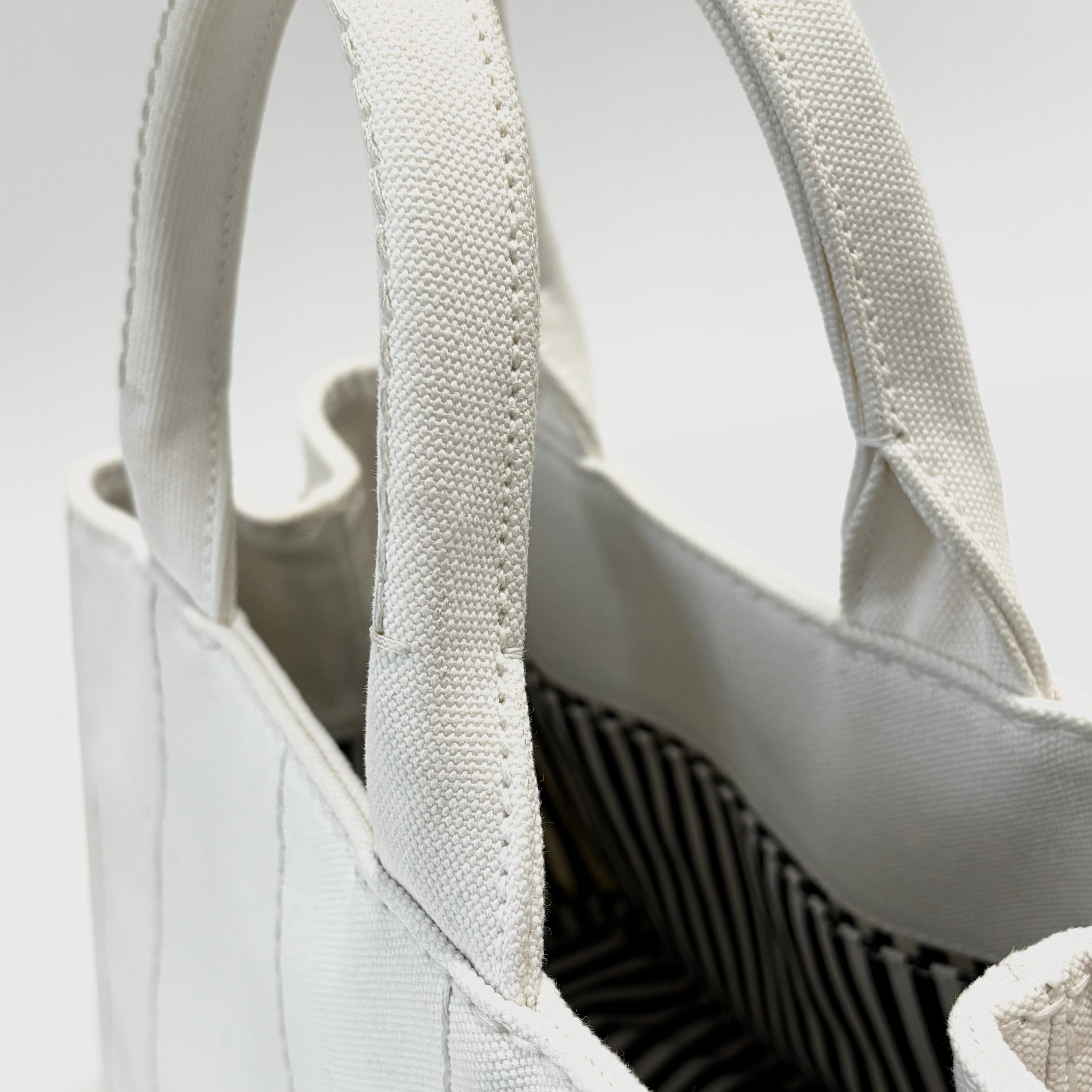 PRADA Canapa Medium Tote Bag Ivory