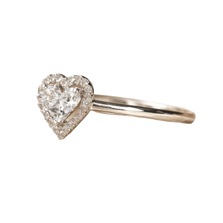 2604 K18 Ring D0.32ct/0.19ct 2.4g