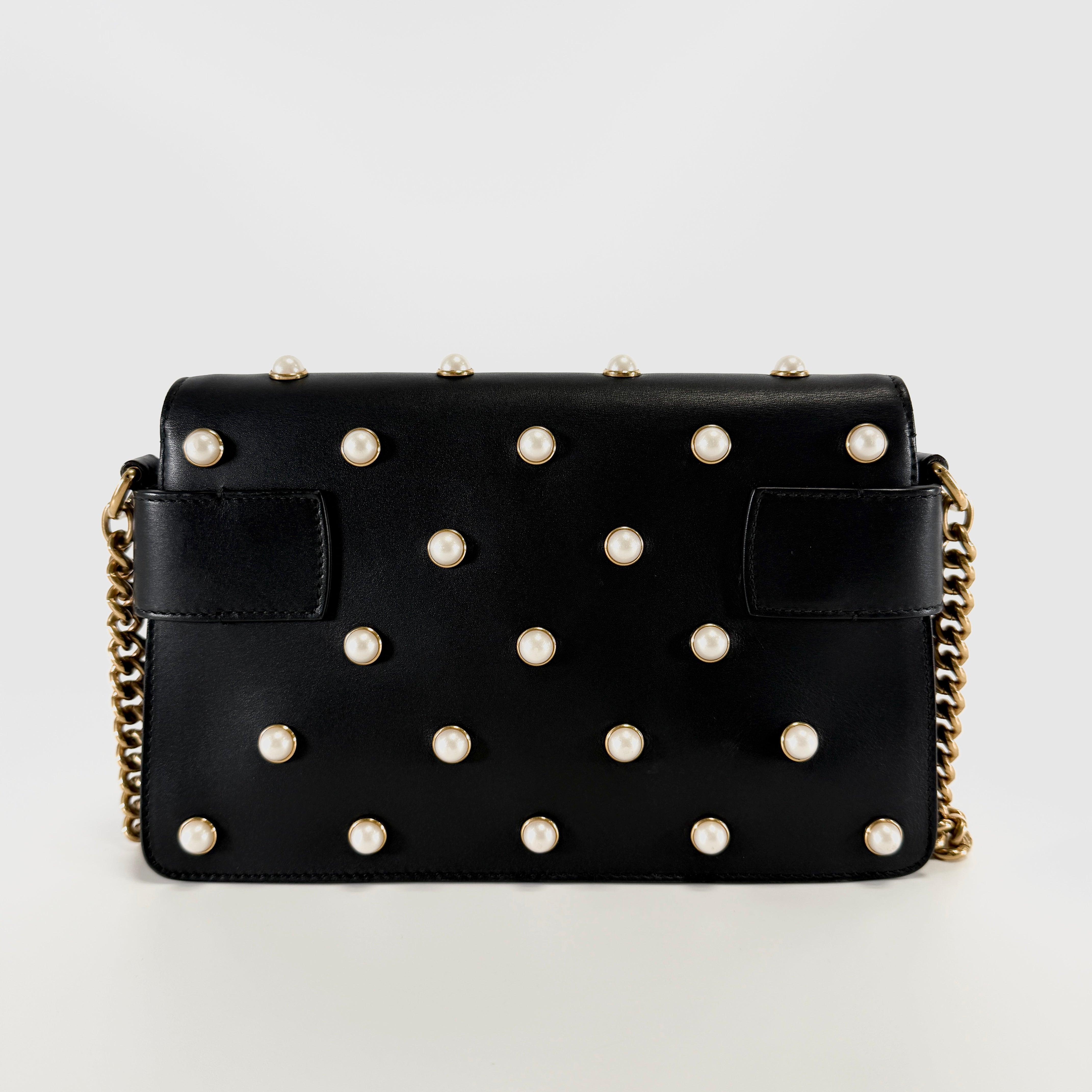 2607 secondhand GUCCI Shoulder bag / Crossbody Bag Pearl & Bee