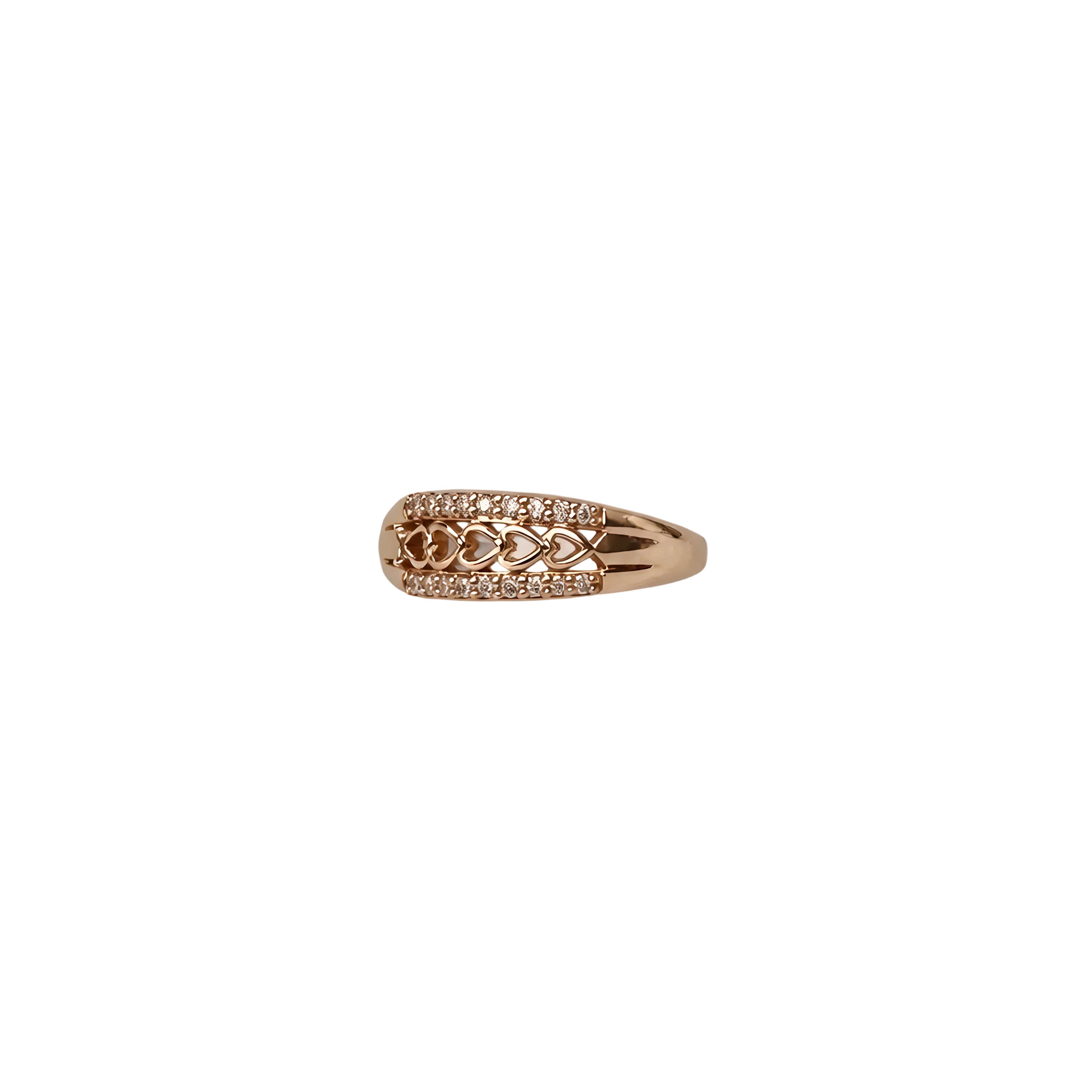2608 secondhand 14K ring 　PK Diamond /D　3.5g　#10.5/US5.5