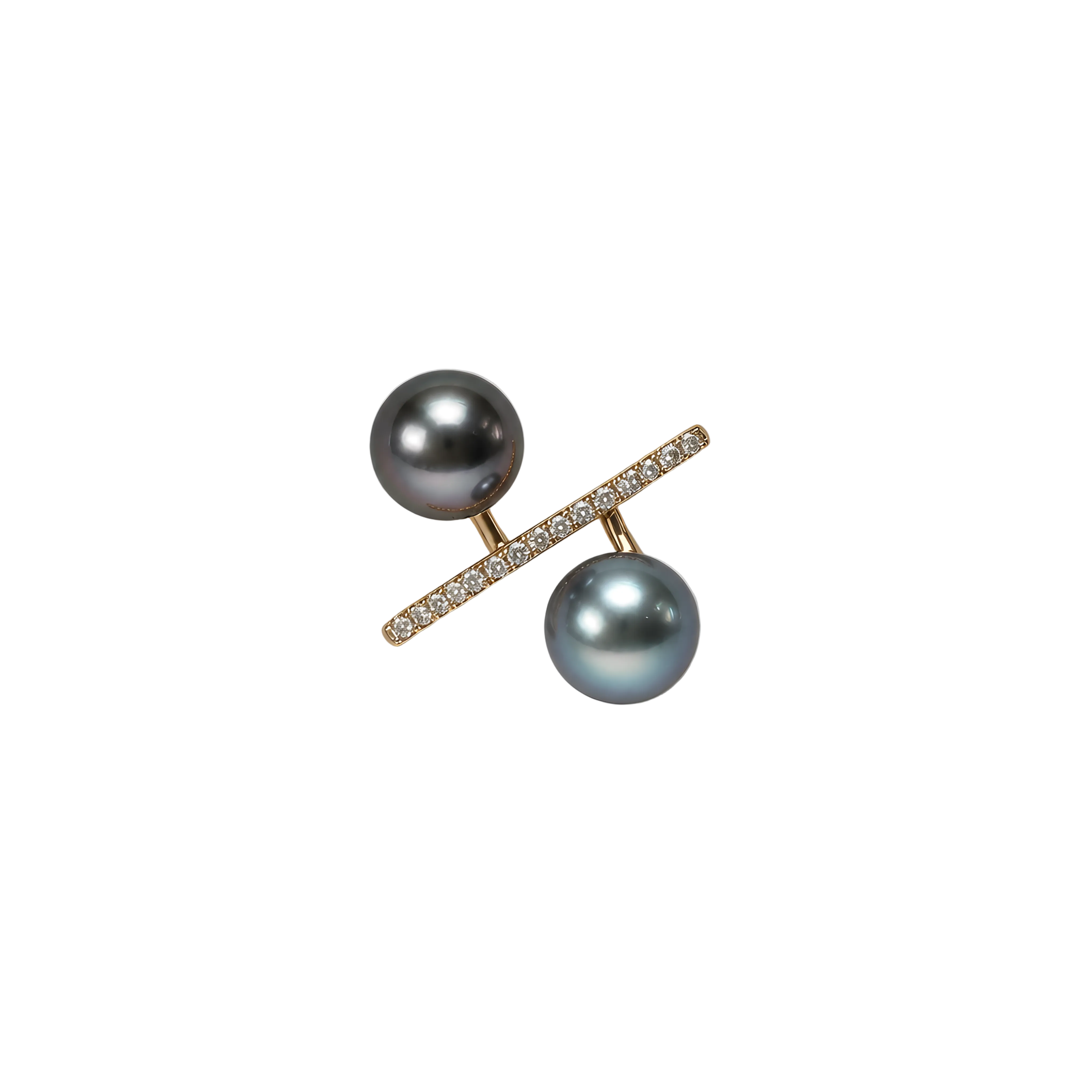 2608 secondhand K18RG ring Pearl 10㎜/D0.29ct　6.8g