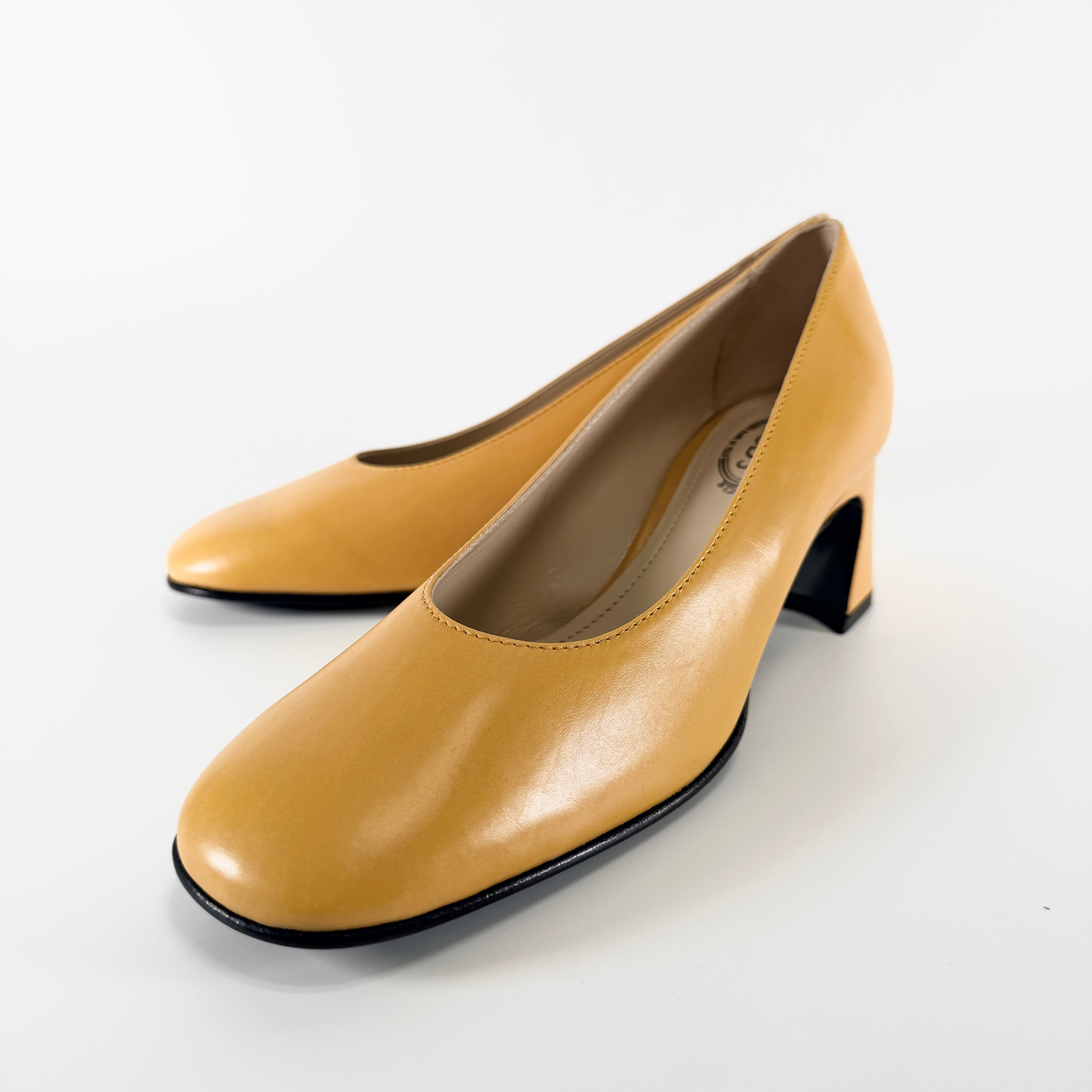 2605 secondhand TOD'S Shoes pumps Yellow /#37/ Women's / leather