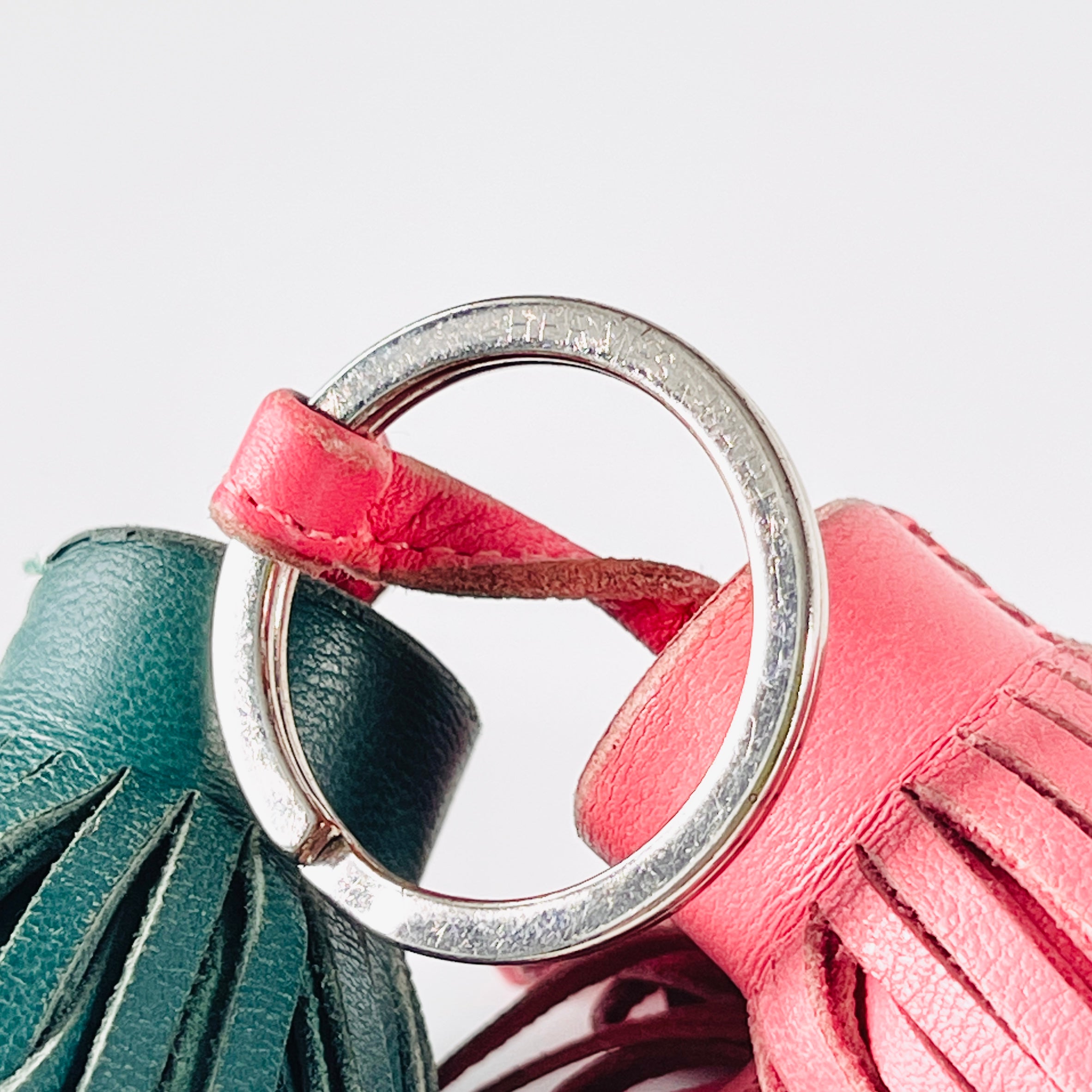 2605 secondhand HERMES leather key ring Rose The × SV