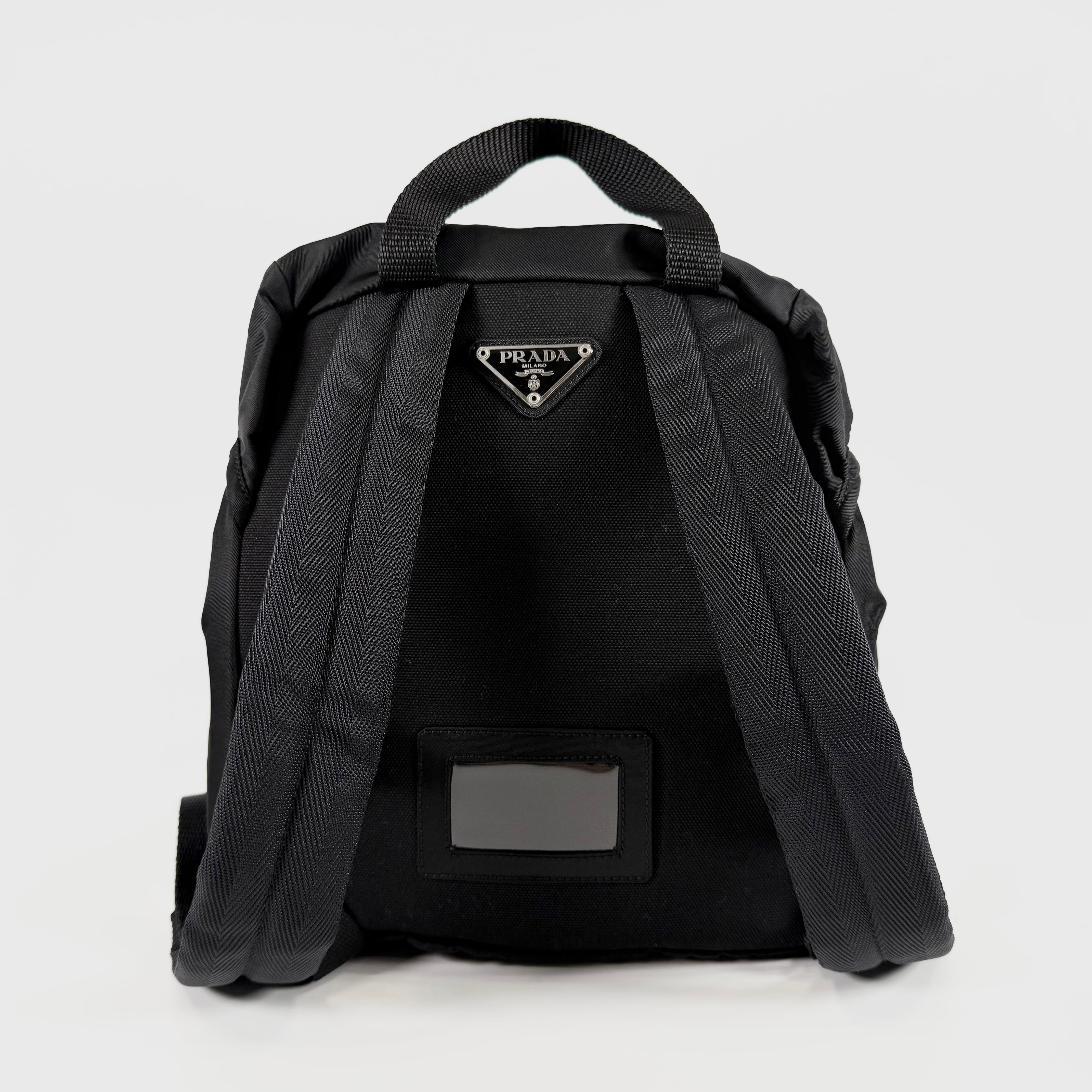 2608 secondhand PRADA backpack nylon black Guarantee B