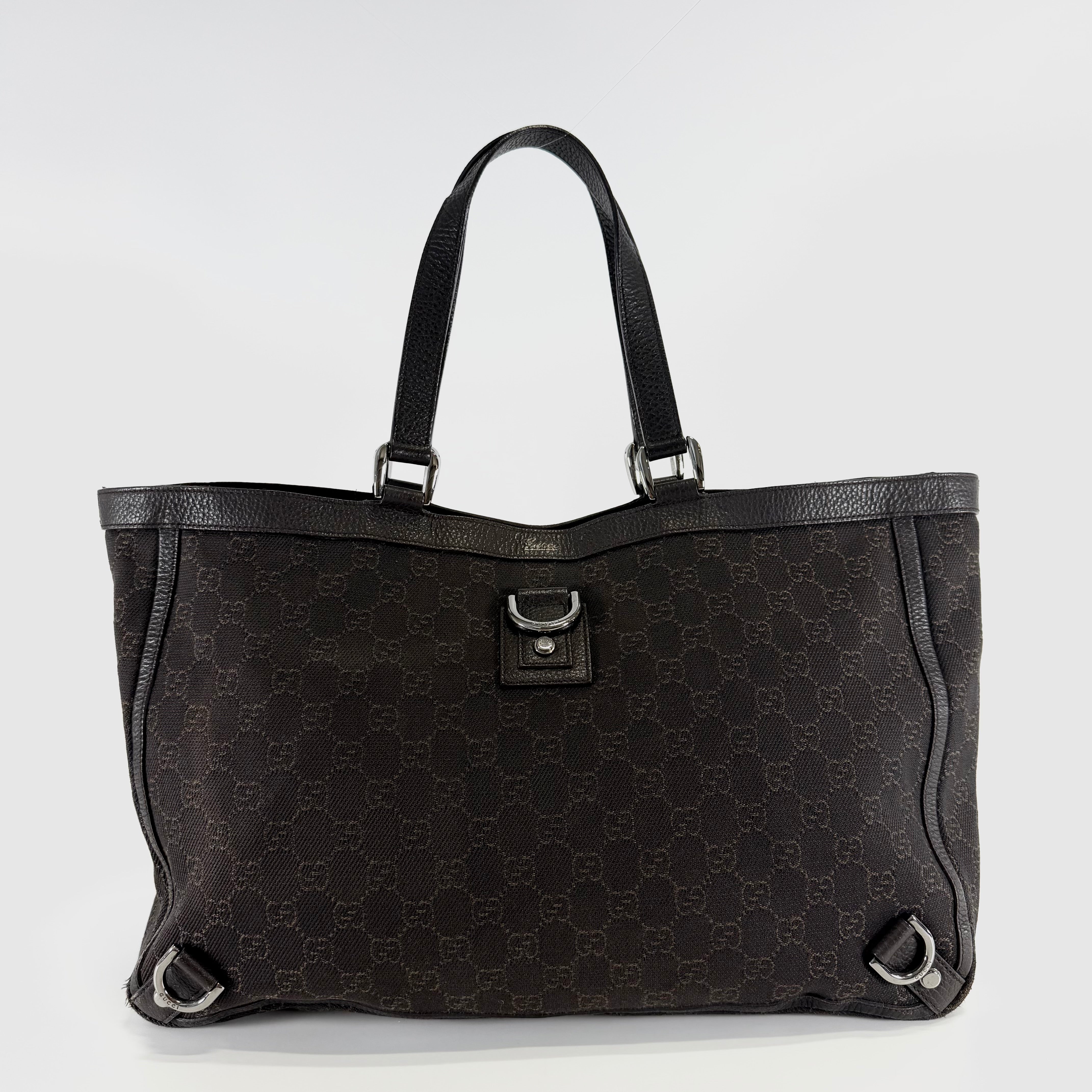 2608 secondhand GUCCI Abby / GG canvas Tote Bag canvas 498879 Brown B