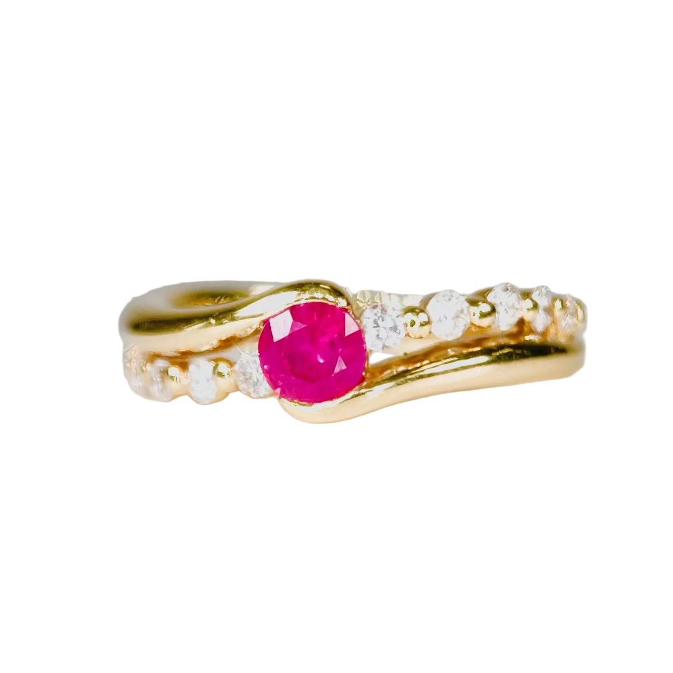 2603 secondhand K18 R0.32ct/D0.2ct 4.2ｇ ＃9