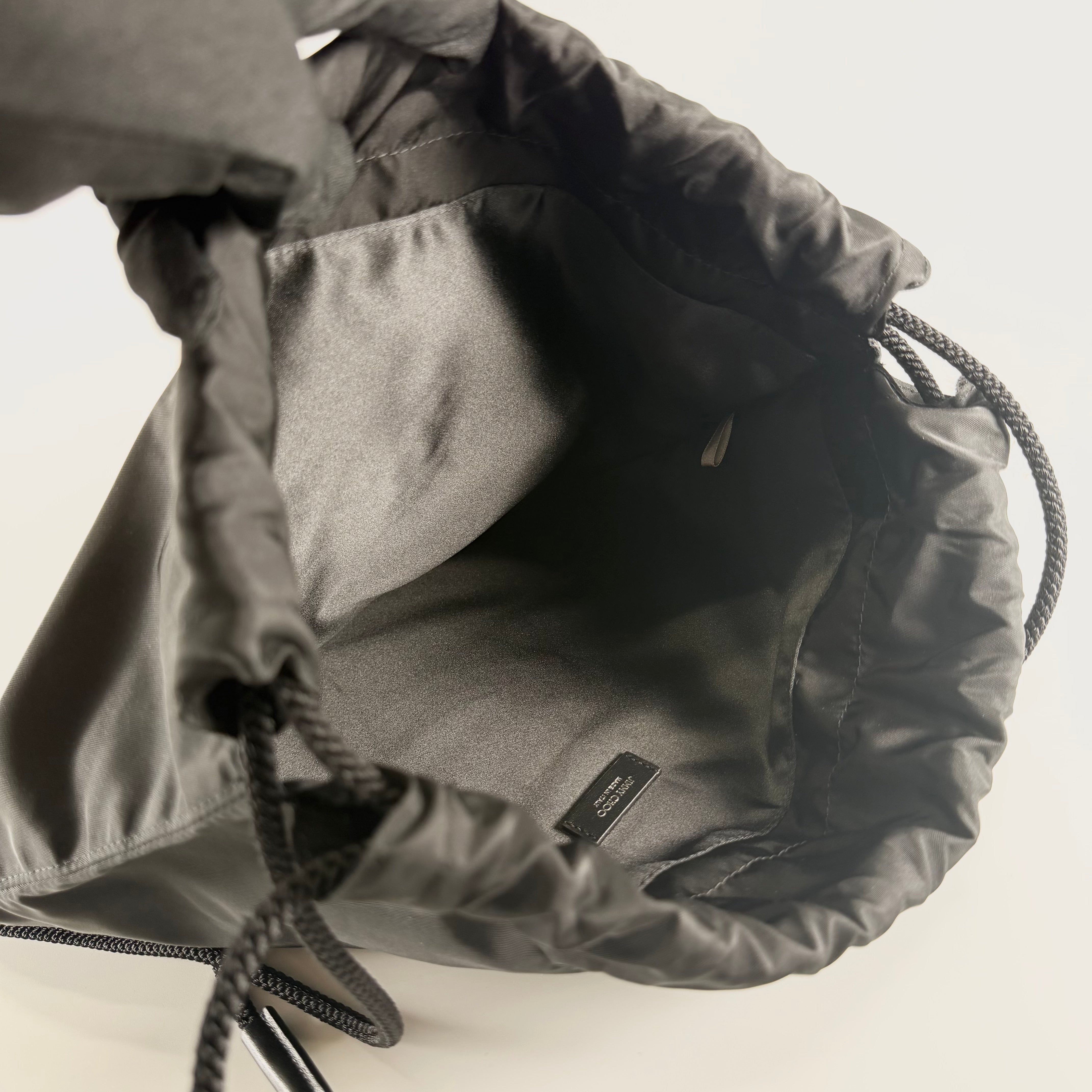 2608 secondhand JIMMYCHOO backpack nylon black B