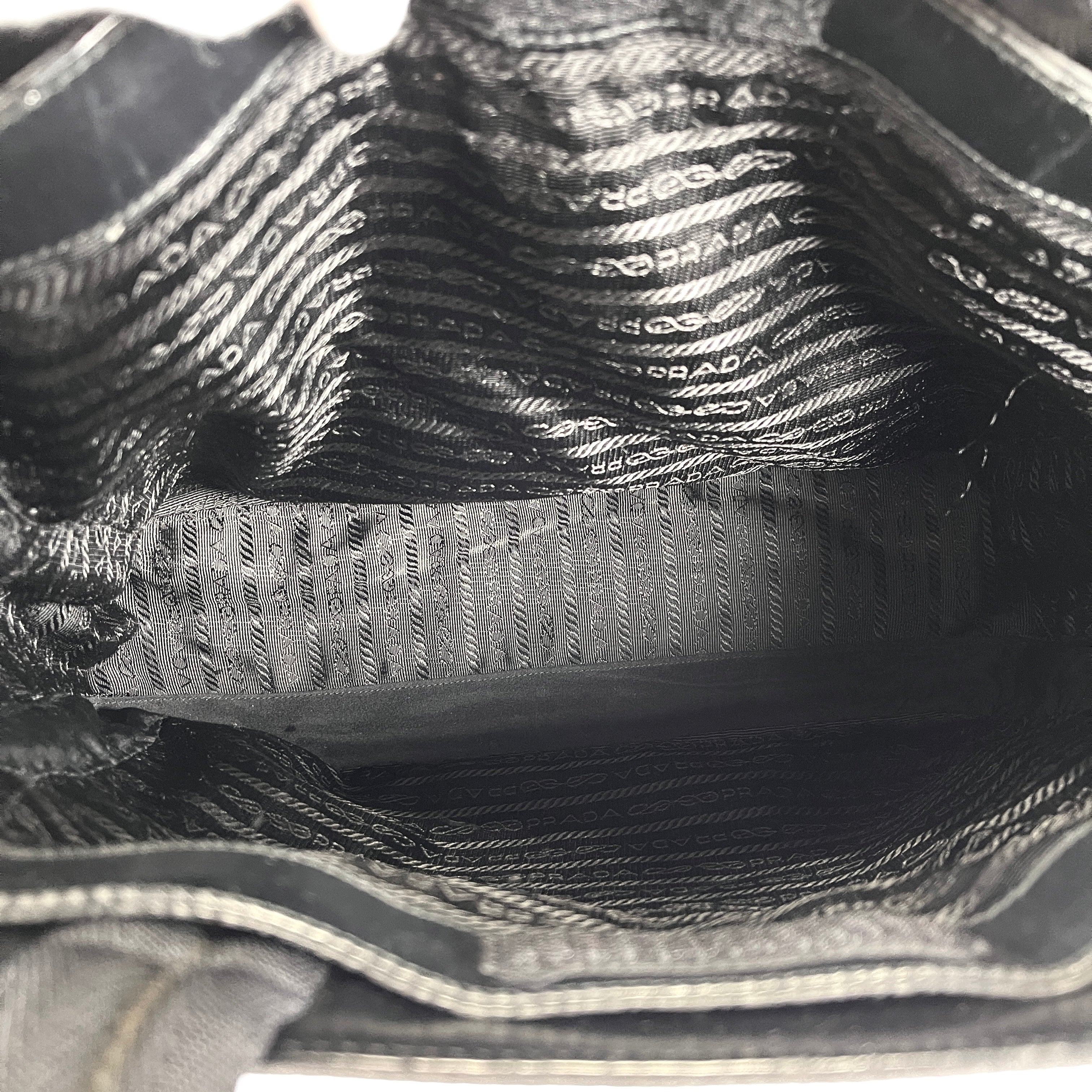 2604 secondhand PRADA Tote Bag side logo