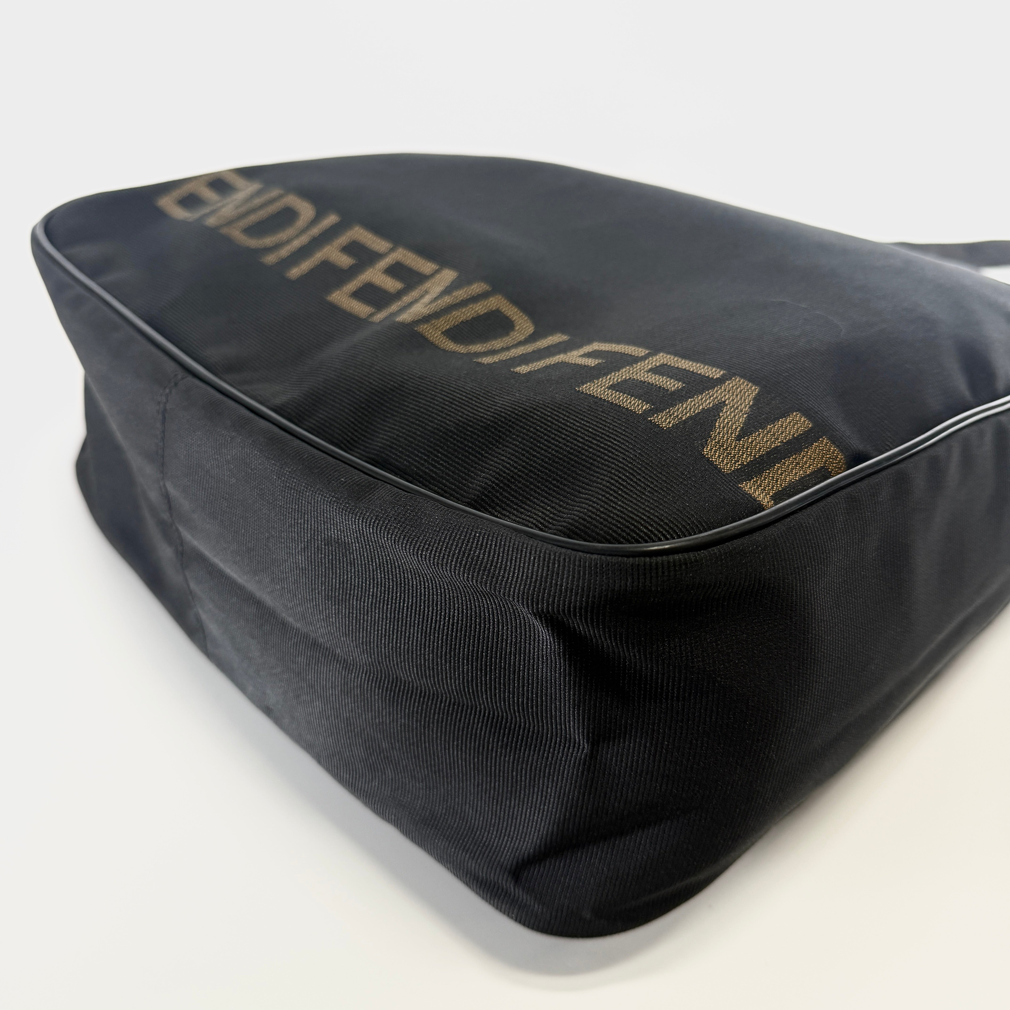 2607 secondhand FENDI pouch With shoulder black