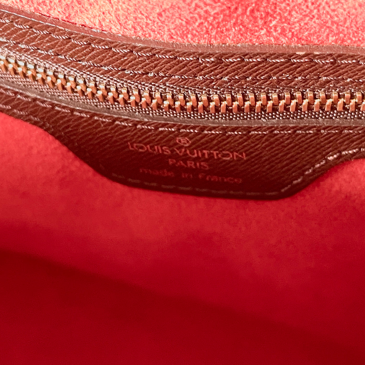2608 Secondhand LV Damier N51155 hand bag Triana brown VI0094 moderate scratches