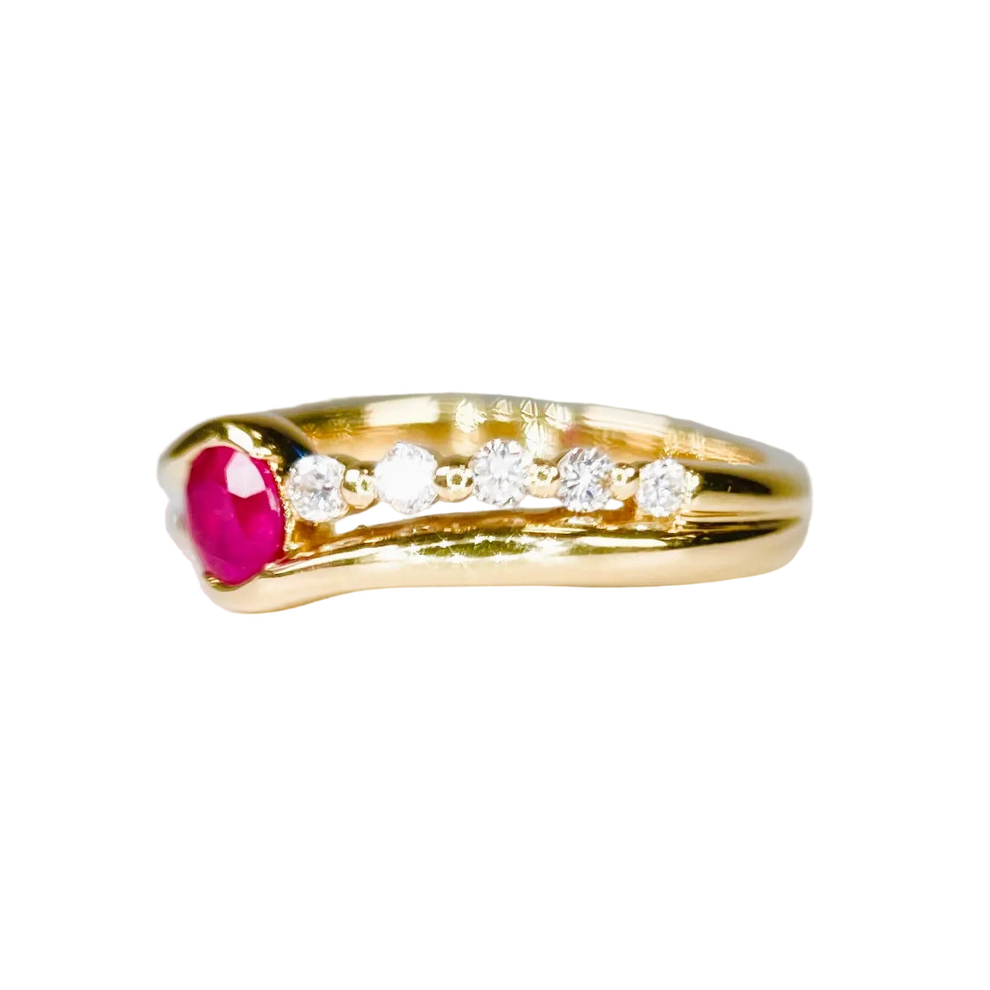 2603 secondhand K18 R0.32ct/D0.2ct 4.2ｇ ＃9