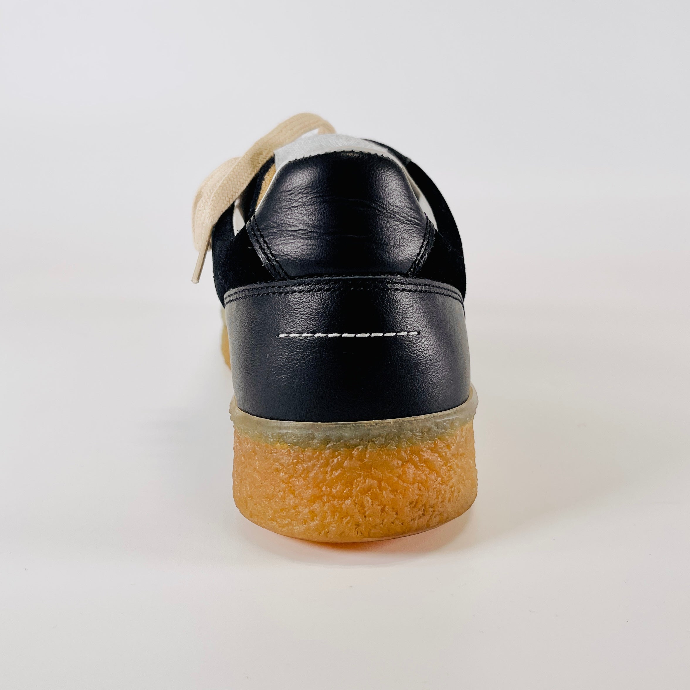 2605 secondhand MM6 leather × suede sneakers 40 unisex black logo Cre Maison Margiela