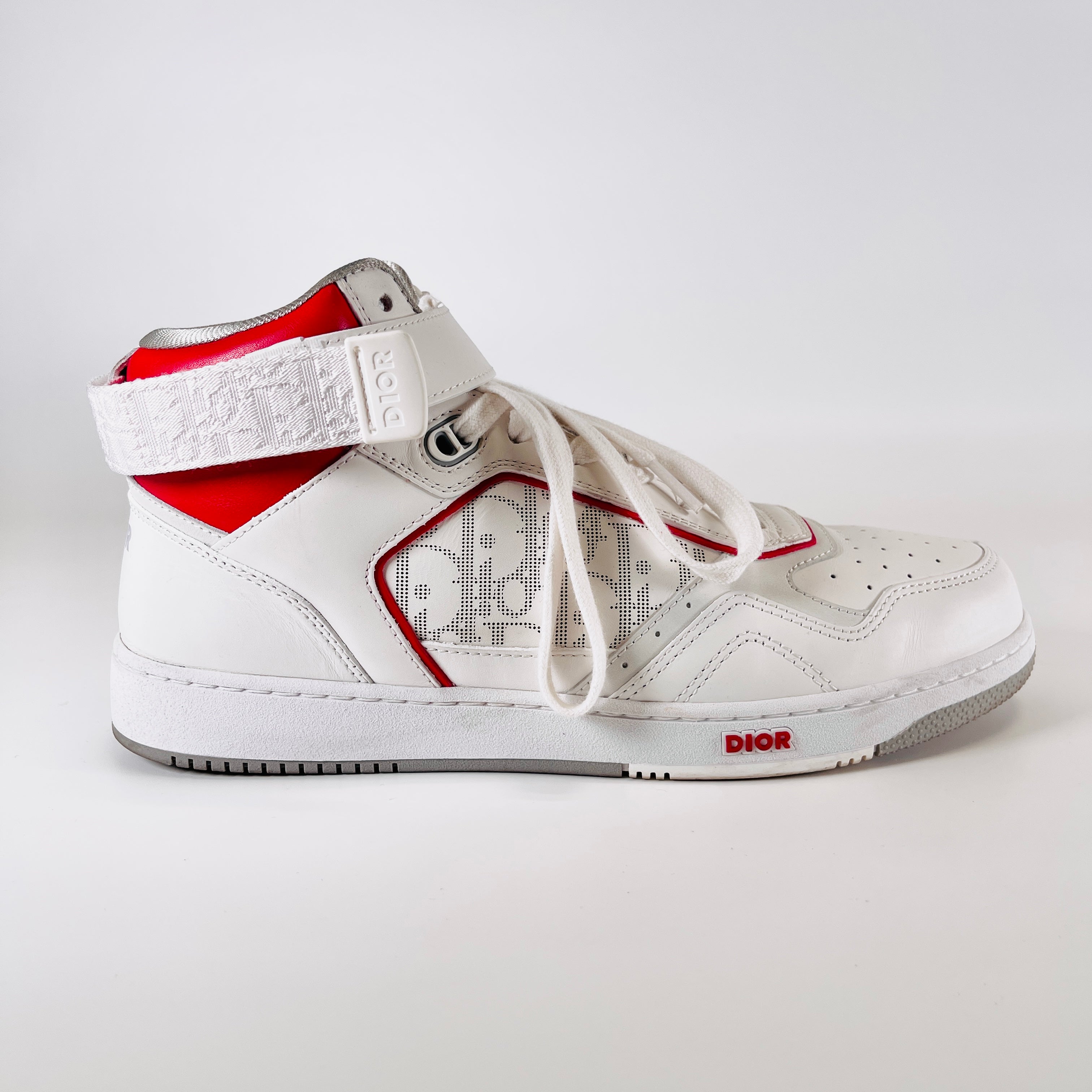 2606 secondhand CD B27 leather Ikat sneakers 43 Men's Red × white SC0321 of leak Kuro strap Ini