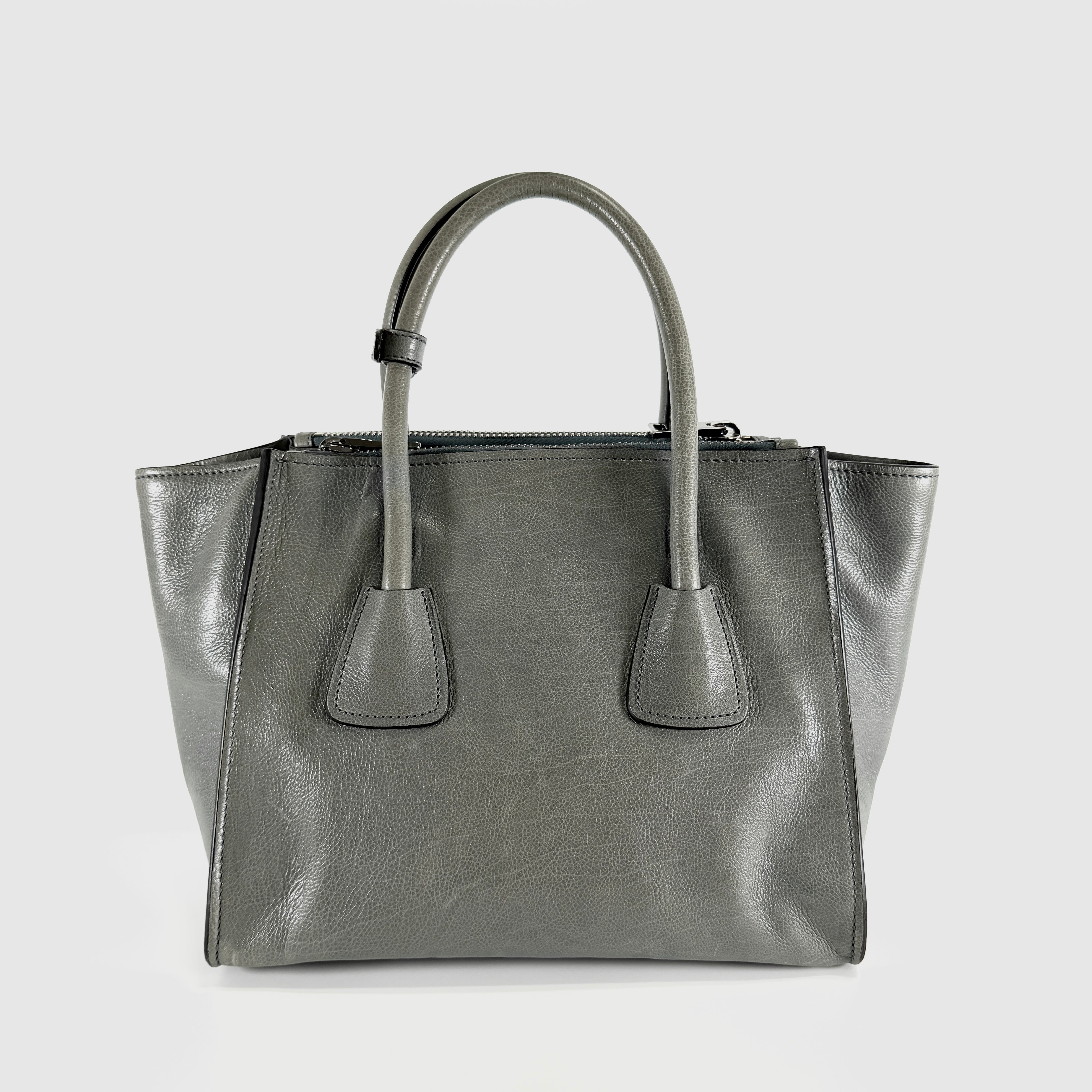 2606 secondhand PRADA Triangle Logo hand bag