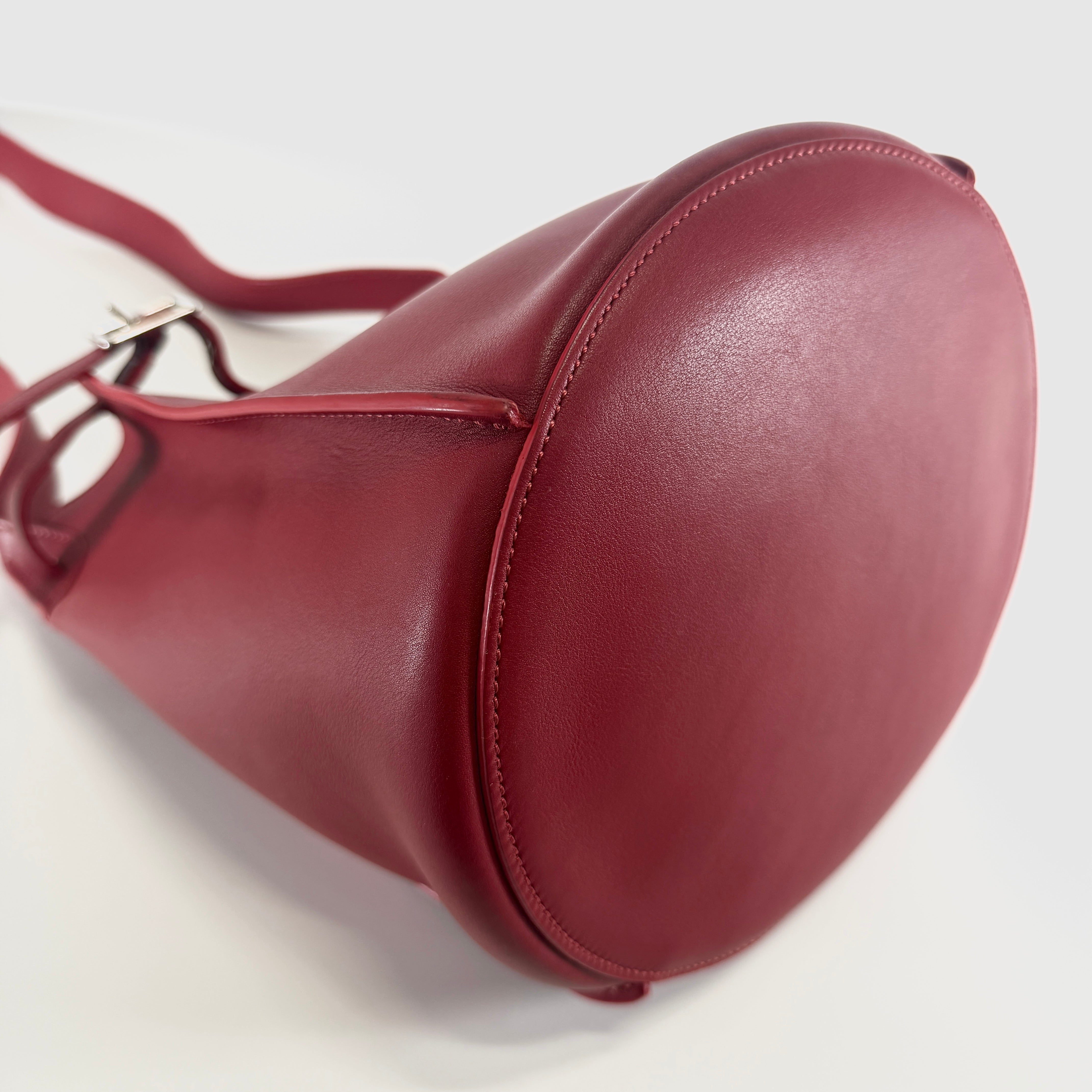 2607 secondhand CELINE big bag bucket leather Shoulder bag Red