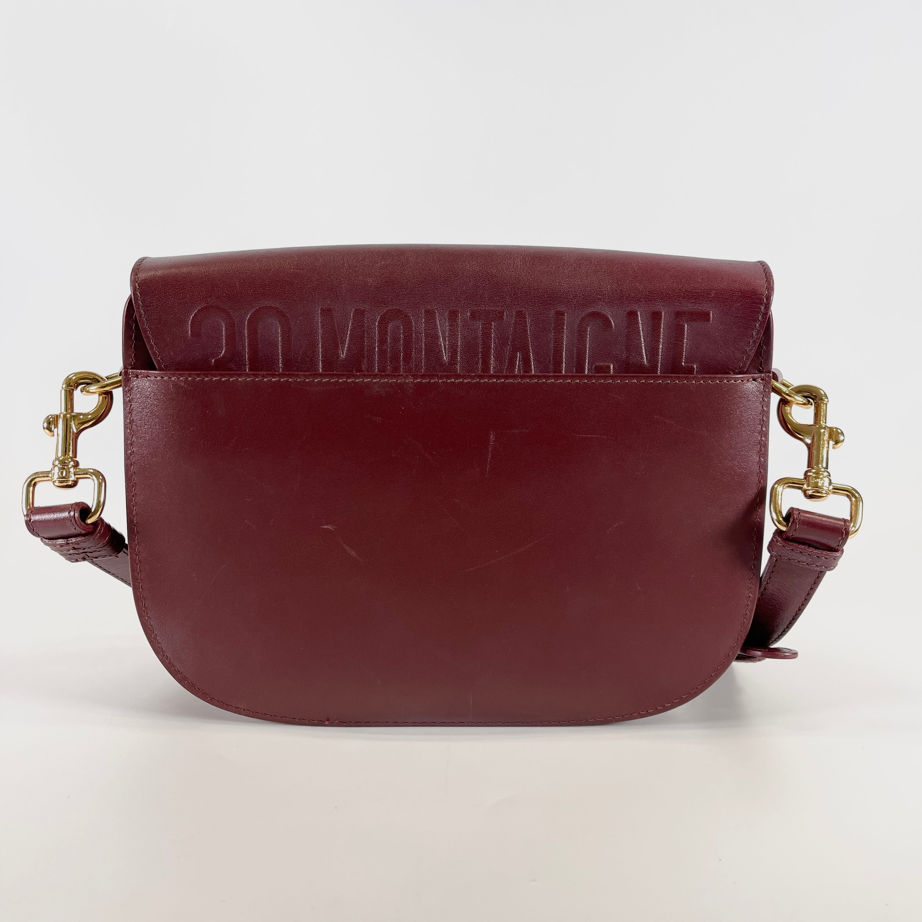 2604 secondhand ChristianDior Bobby medium calf Bordeaux B Rank