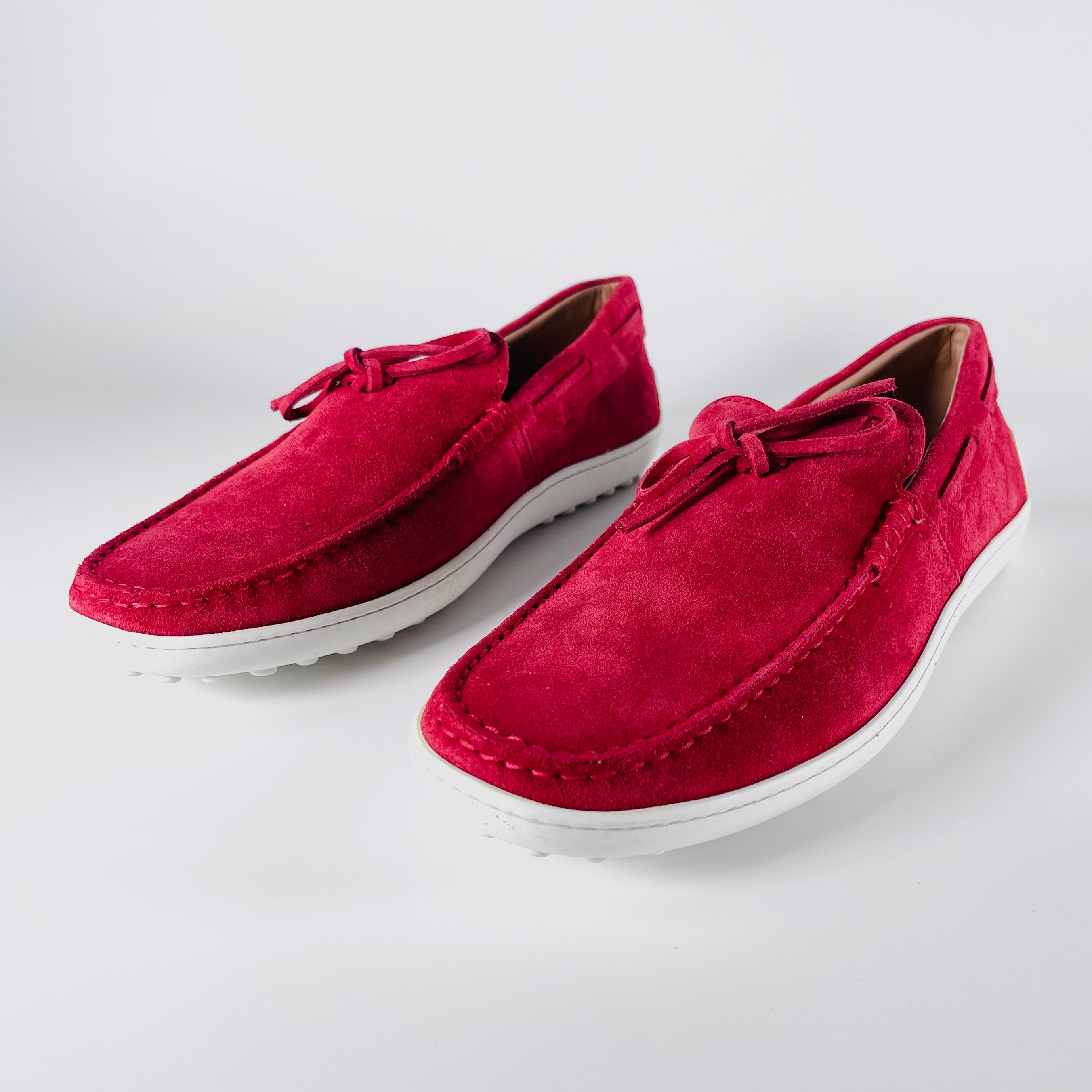 2605 secondhand TOD'S Shoes Red /#8.5/ Men's / suede