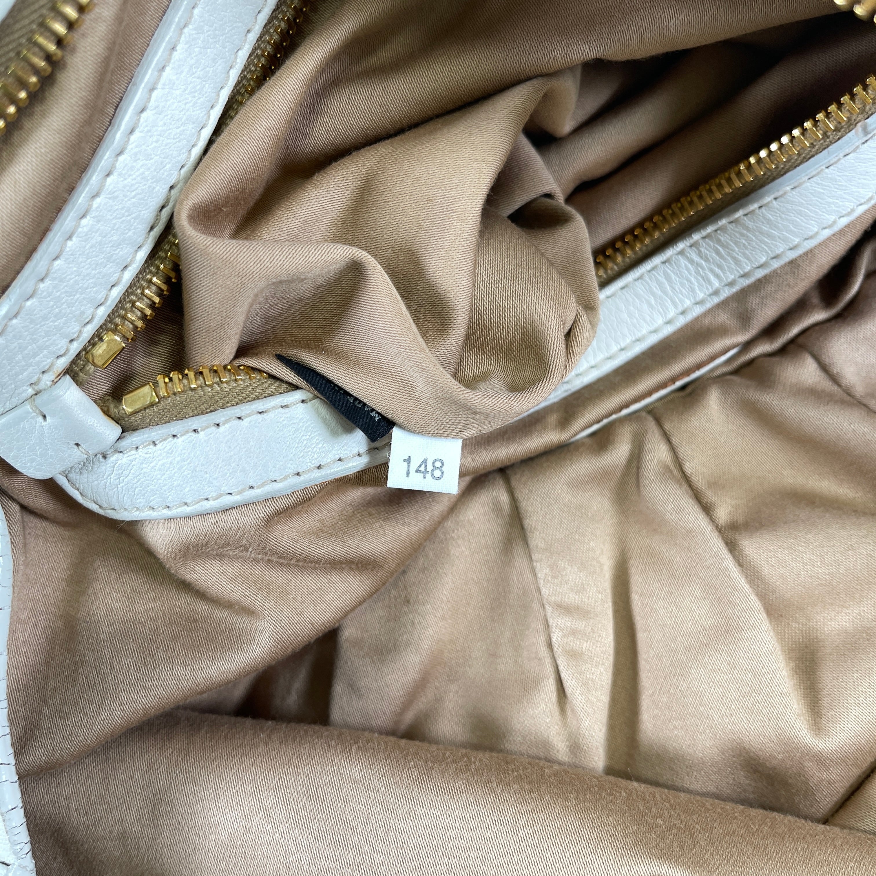 2605 secondhand MIU brand bag leather hand 148 white
