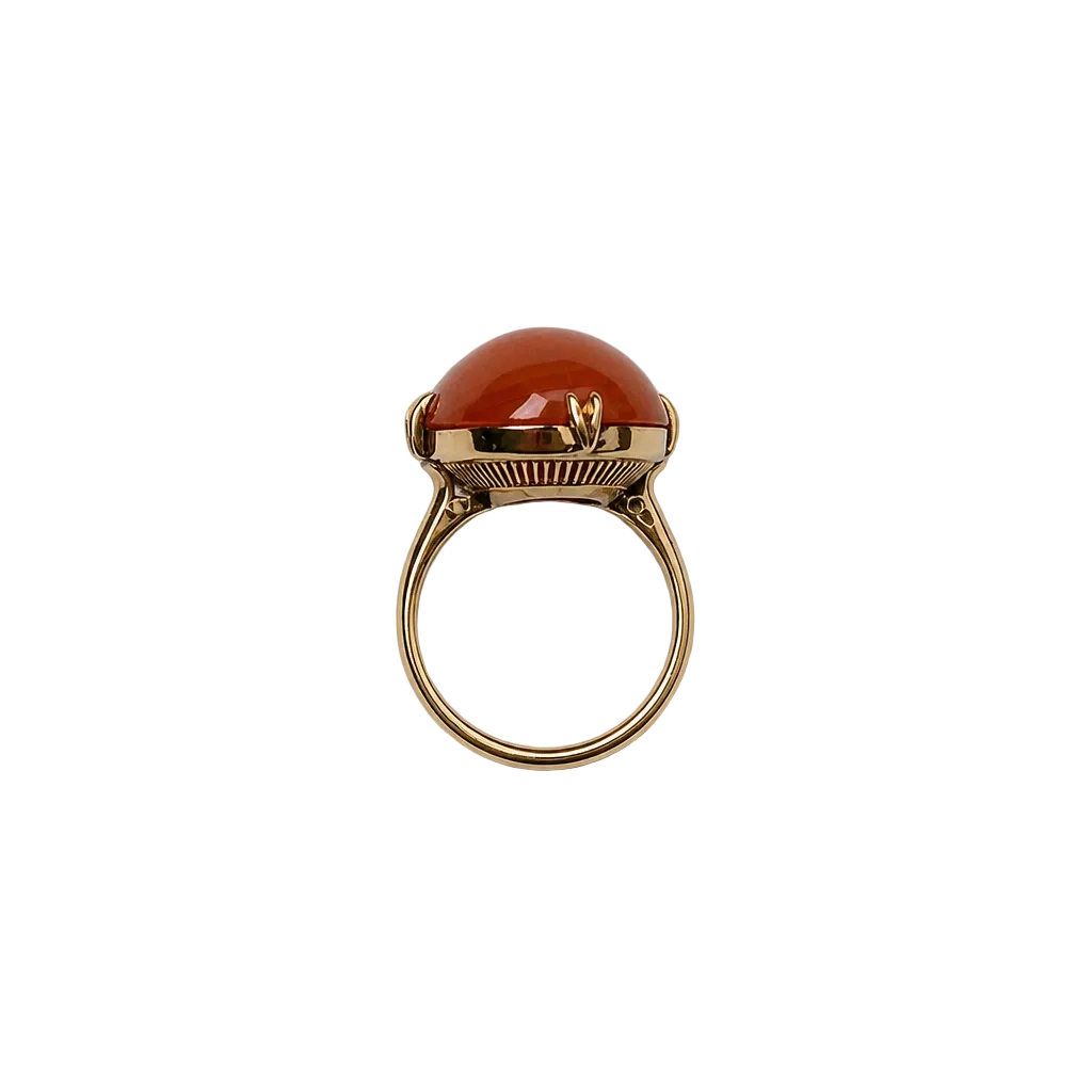 2607 secondhand k18 ring Sardonyx 5.4ct Total 9g