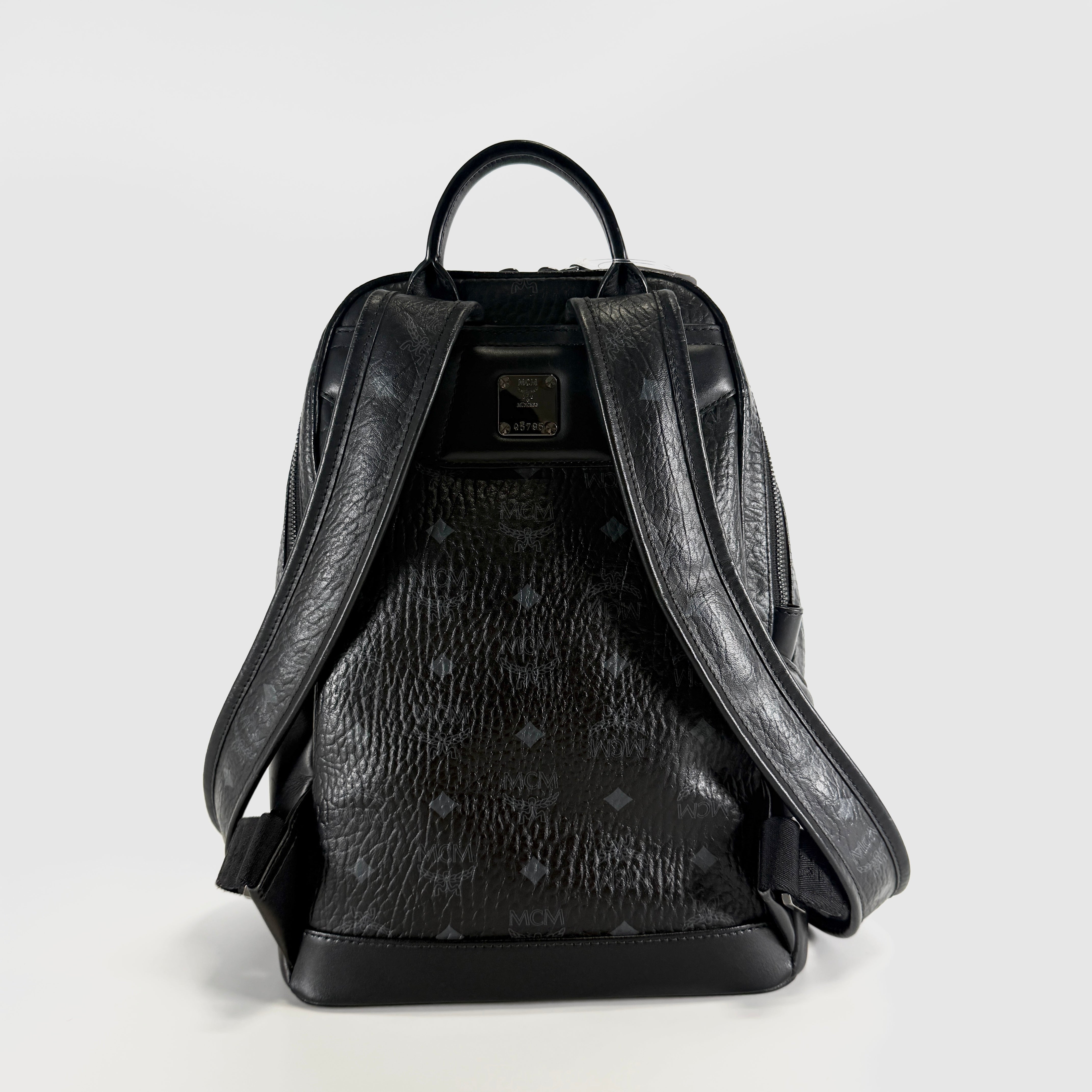 2607 secondhand MCM backpack black