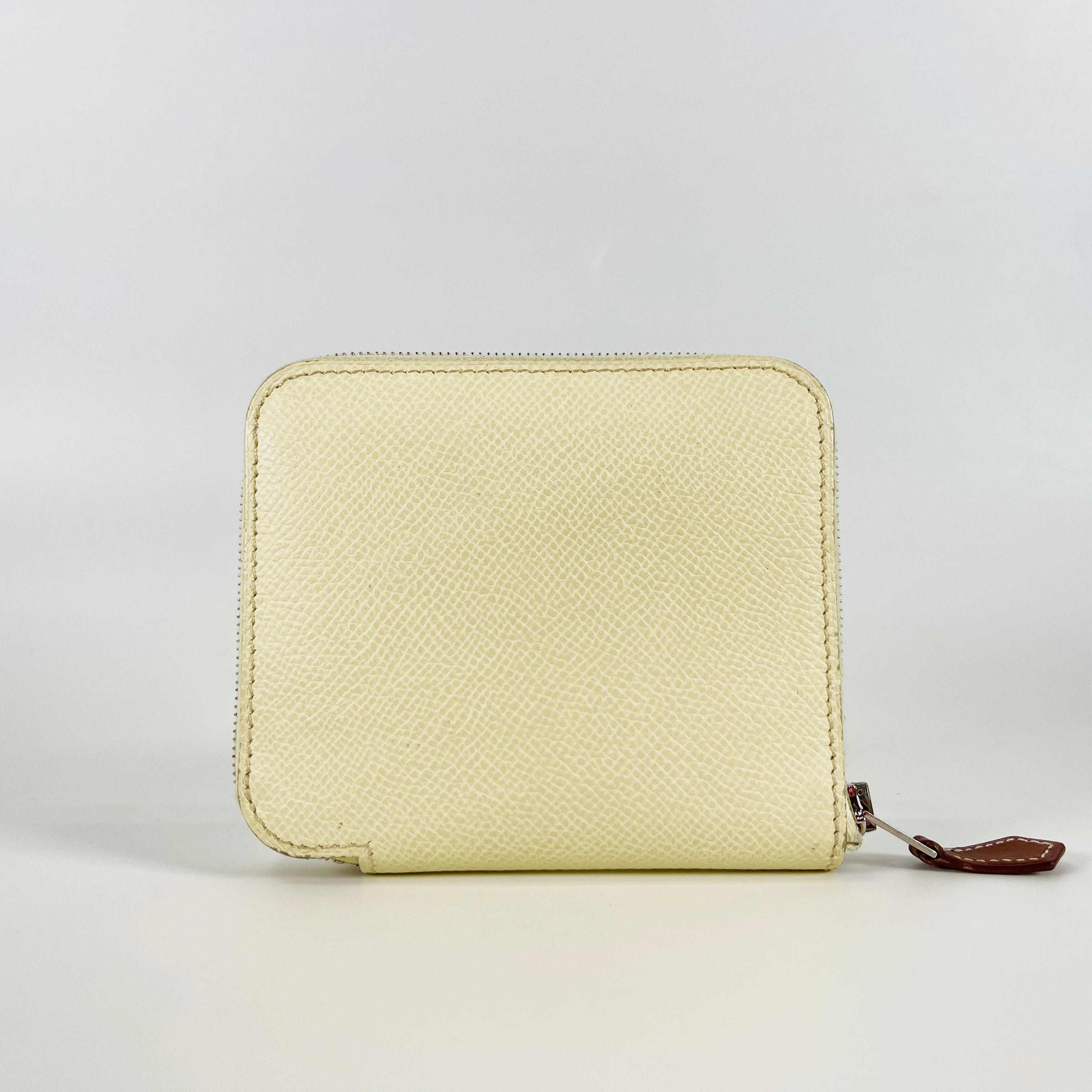 2605 secondhand HERMES Wallet Epson Silk In compact B ivory