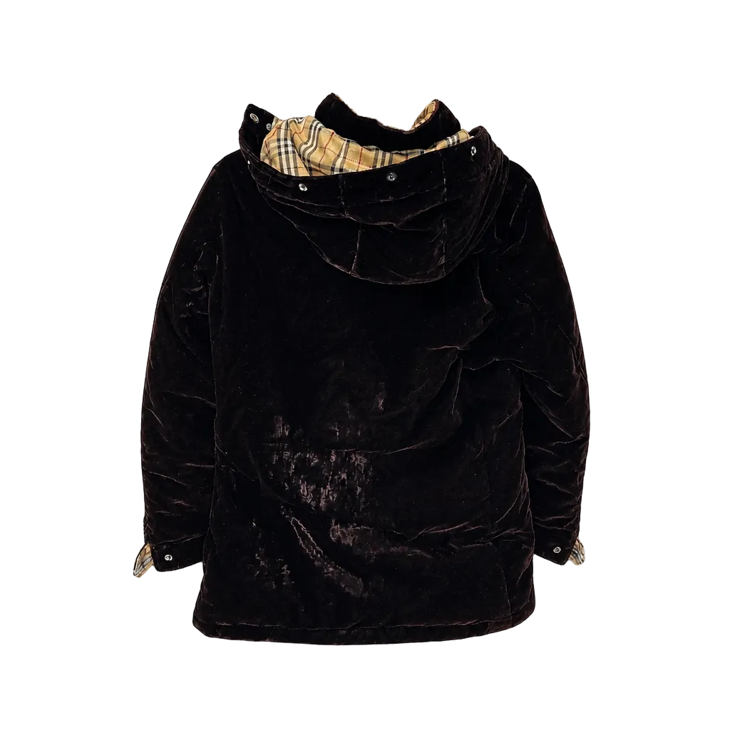2606 secondhand BURBERRY Down jacket coat black Label velvet down jacket