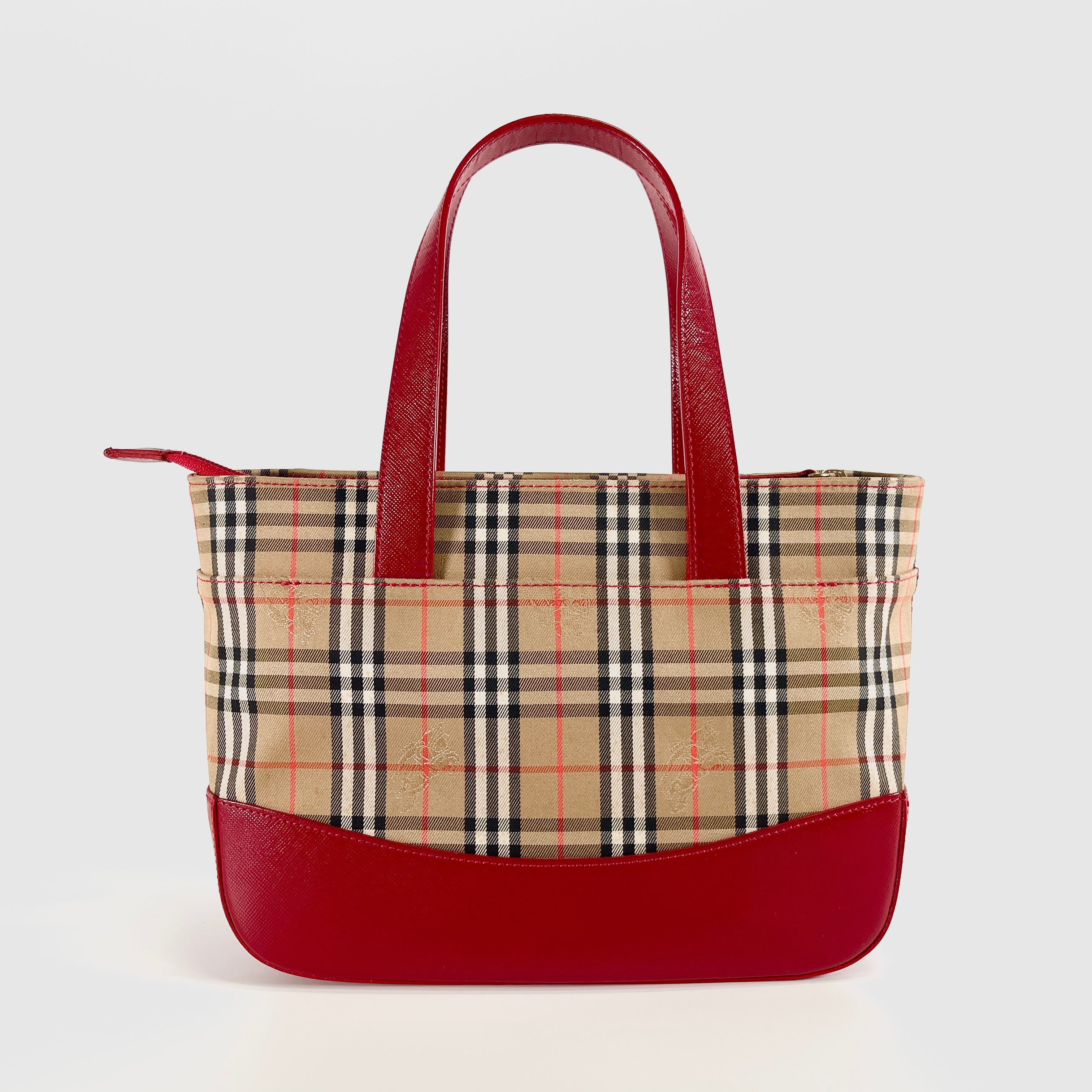 2605 secondhand BURBERRY check hand bag