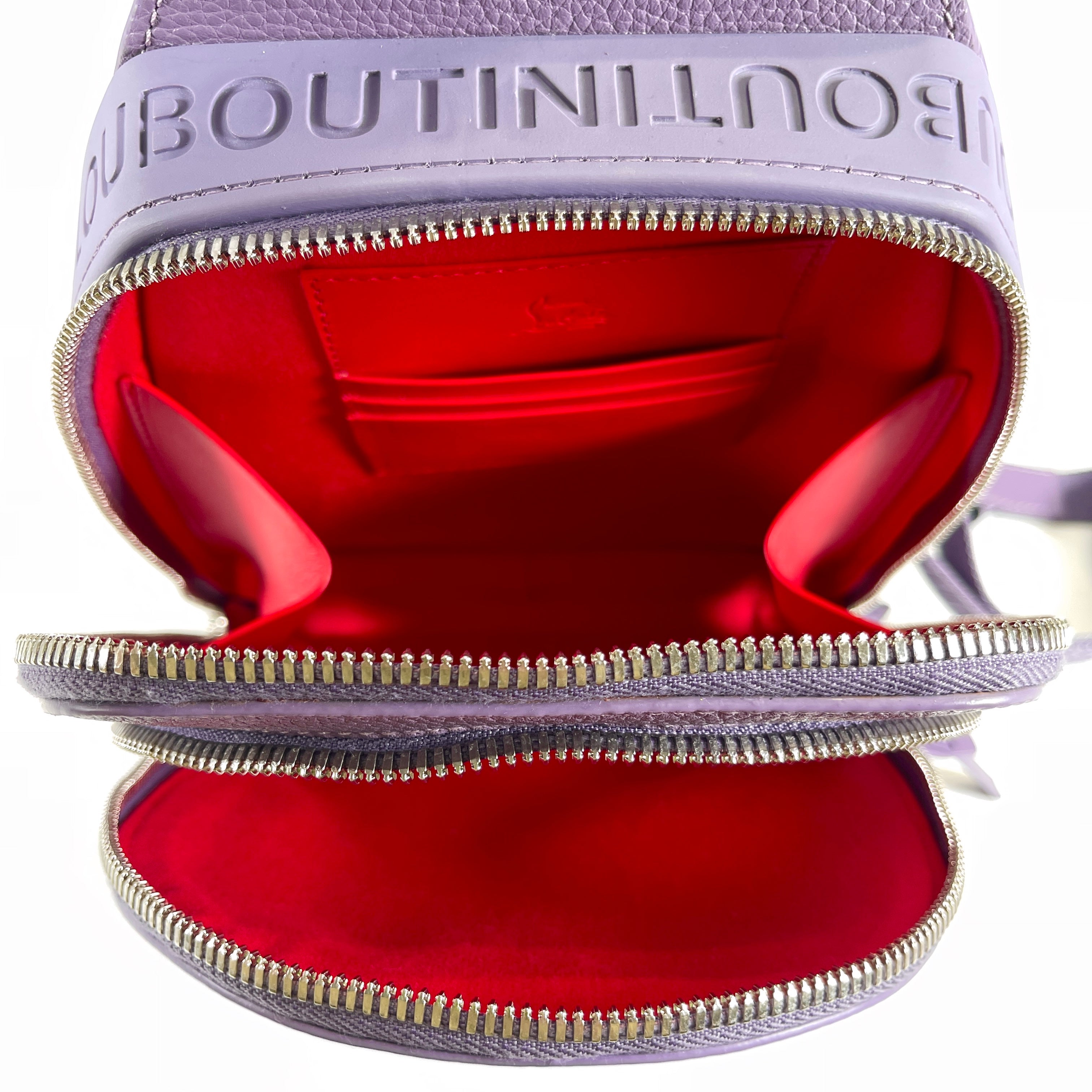 2604 secondhand Christian Louboutin Body Bag studs purple