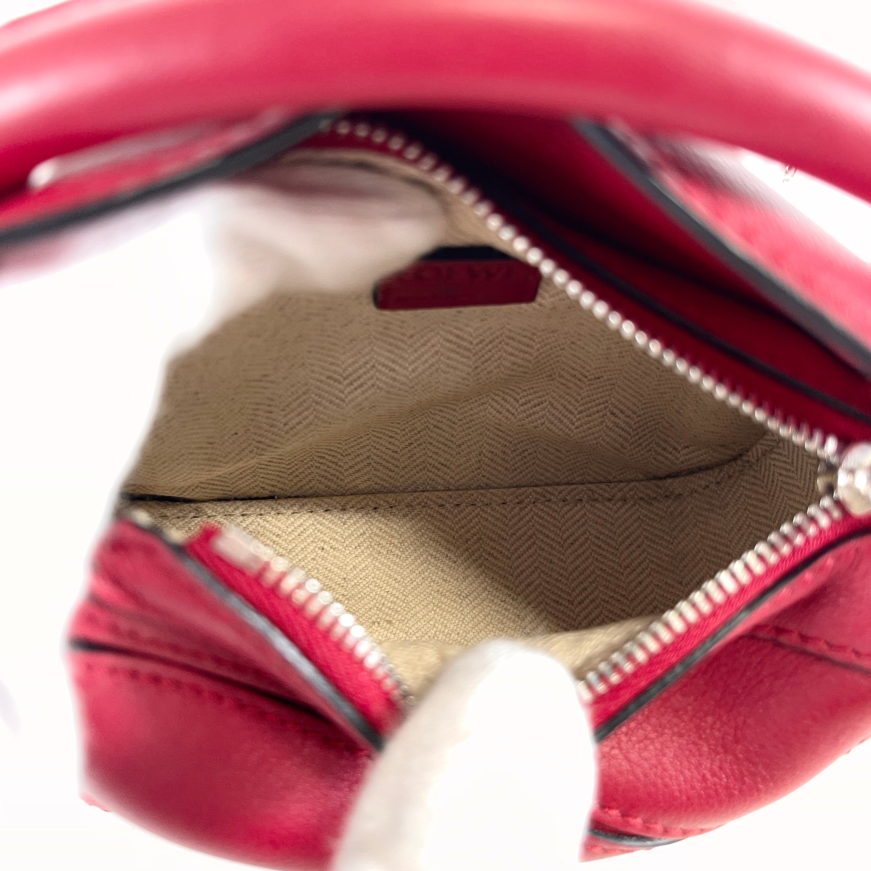 2605 secondhand LOEWE Nano Puzzle leather 2WAY hand bag Red