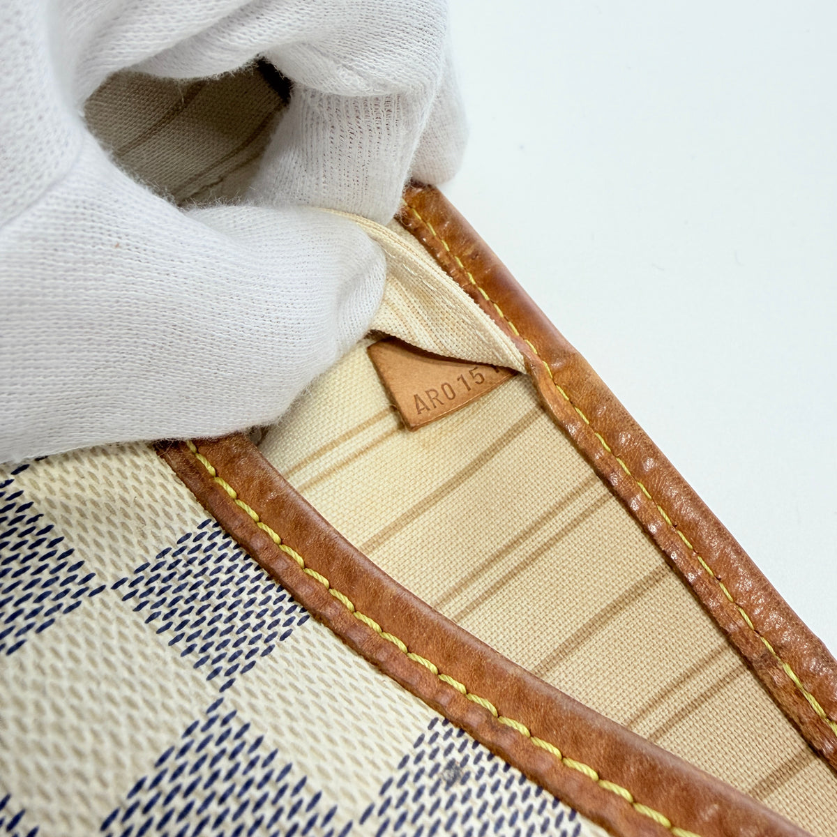2606 secondhand LV Damier Azur Neverfull MM