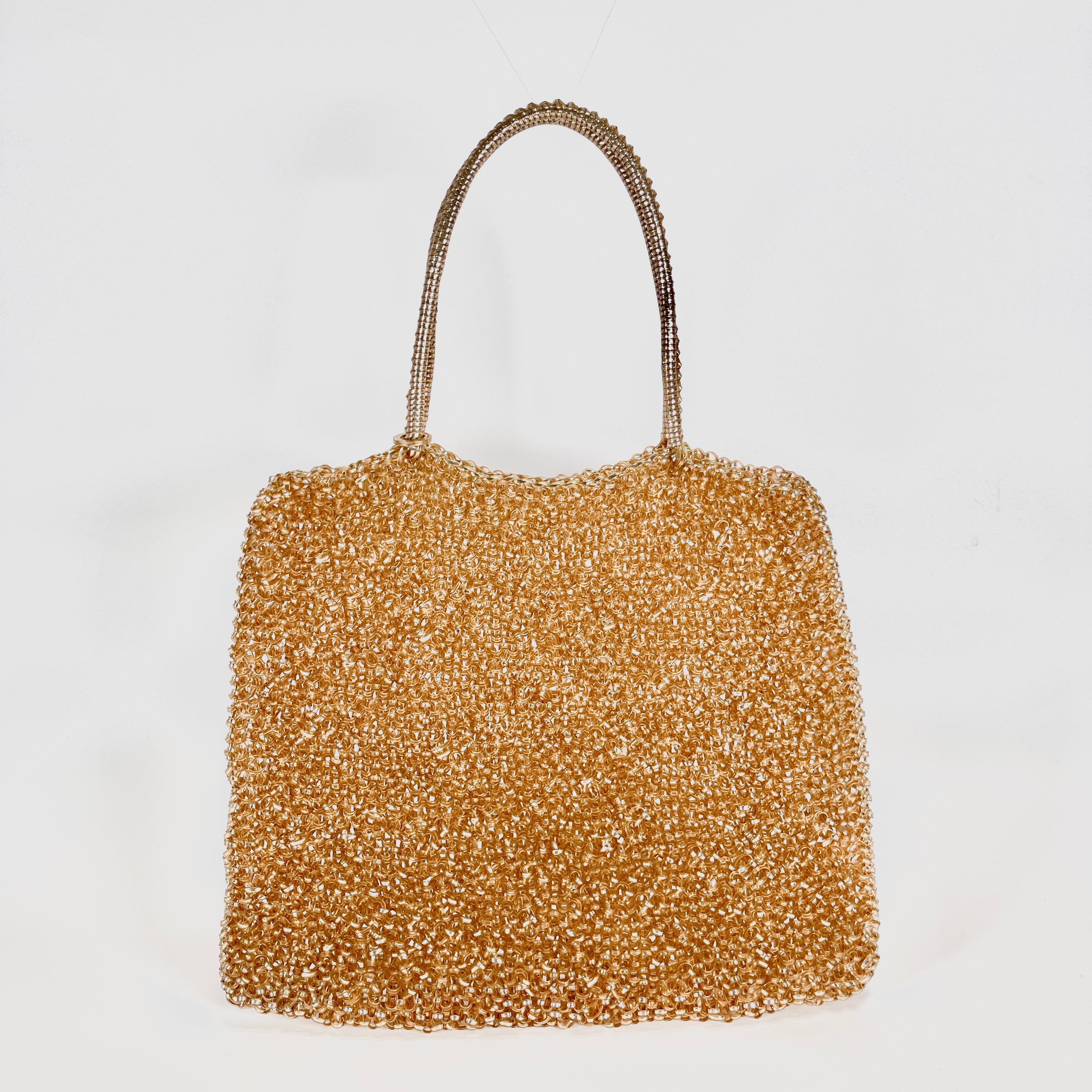 2604 secondhand ANTEPRIMA Square Wire bag gold