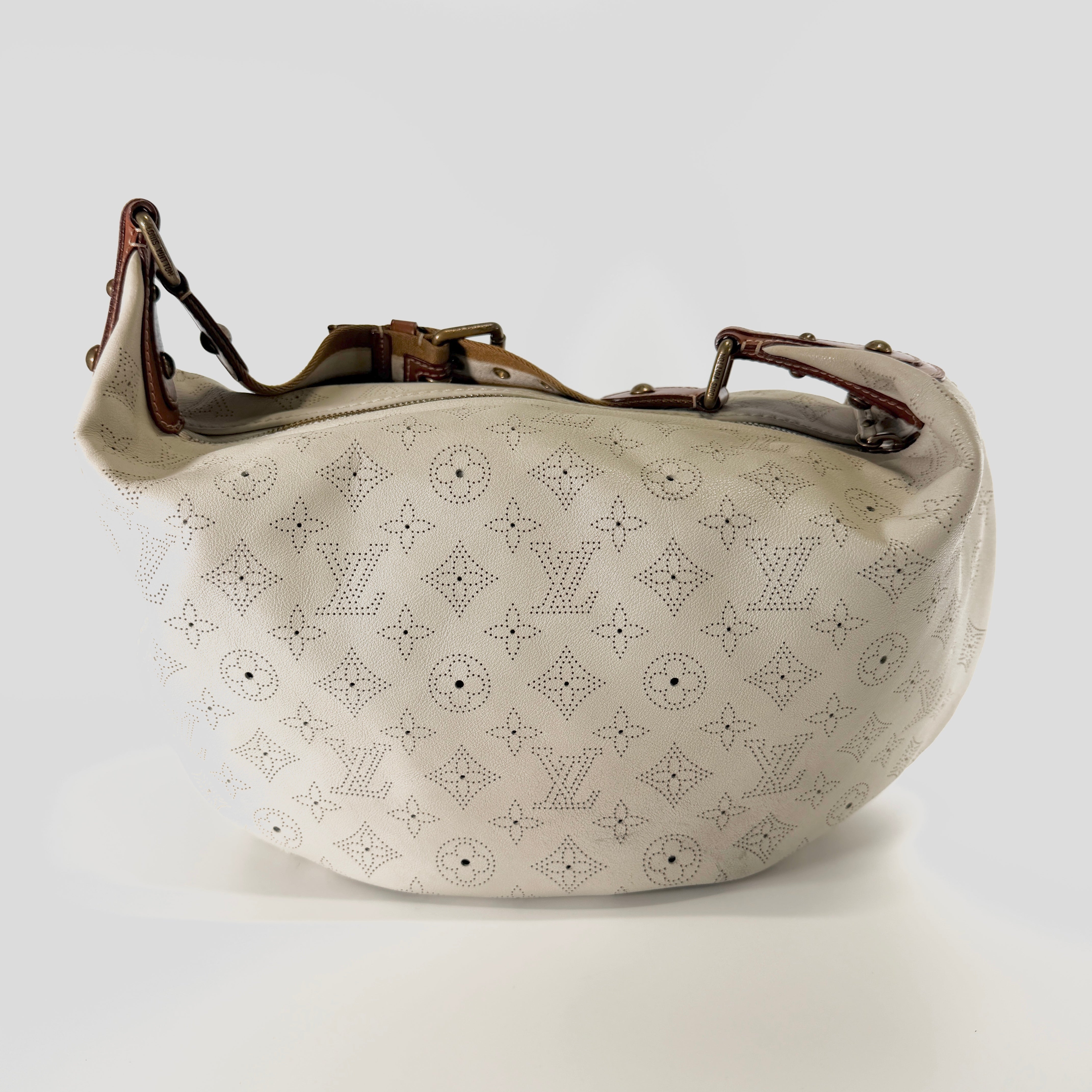 2607 secondhand LV Mahina Onata GM M95460 MB1087 white × Brown
